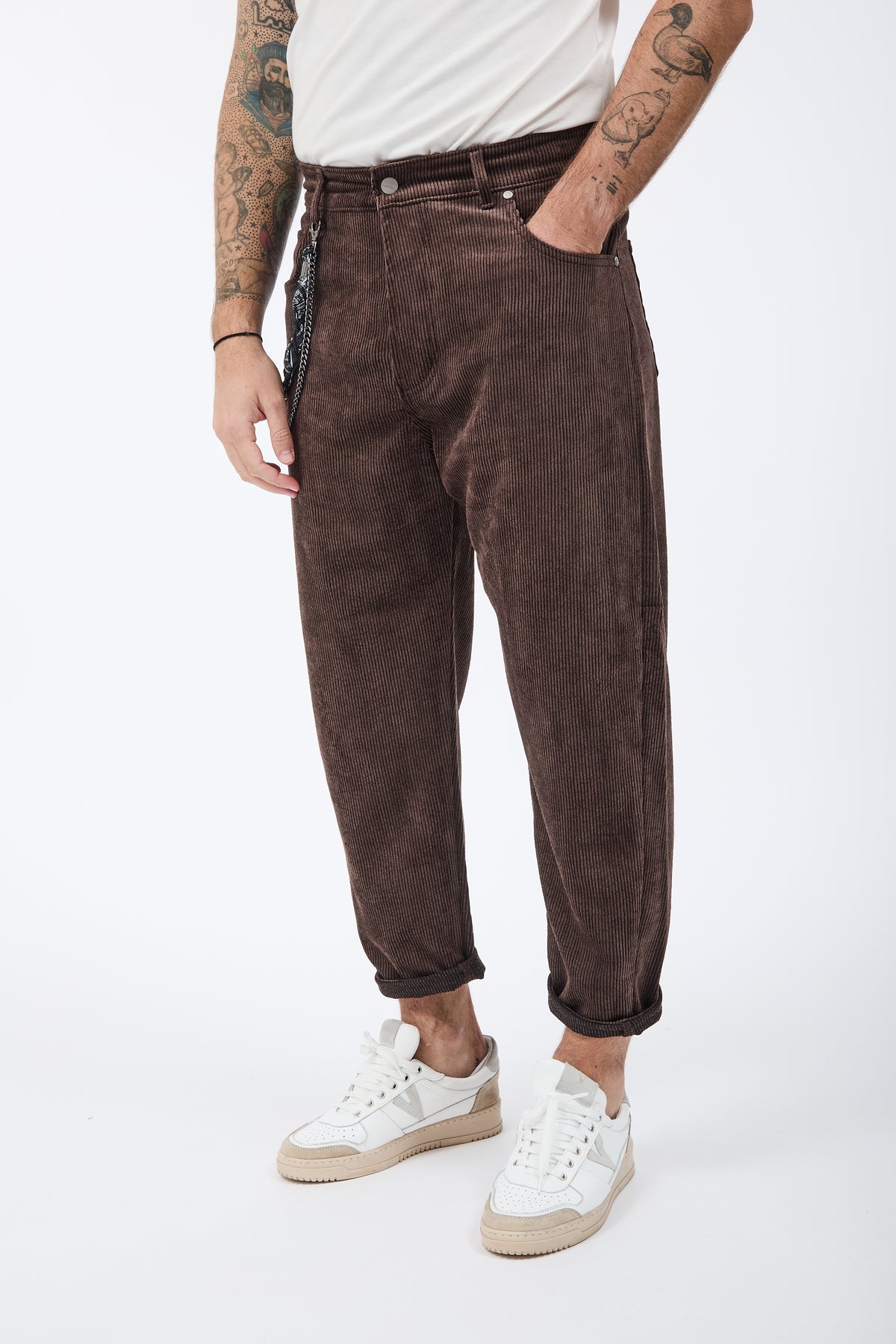 Pantalone Over-d Velluto Moro P83