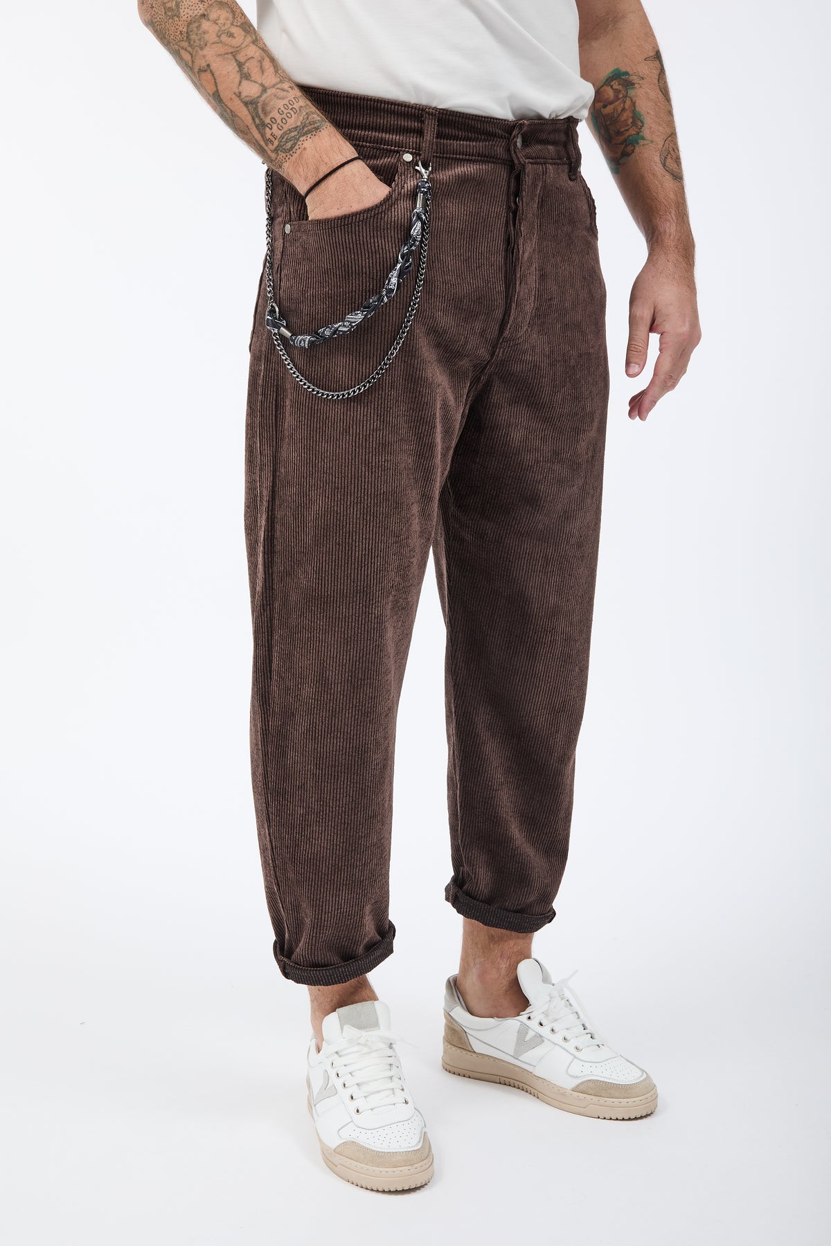 Pantalone Over-d Velluto Moro P83