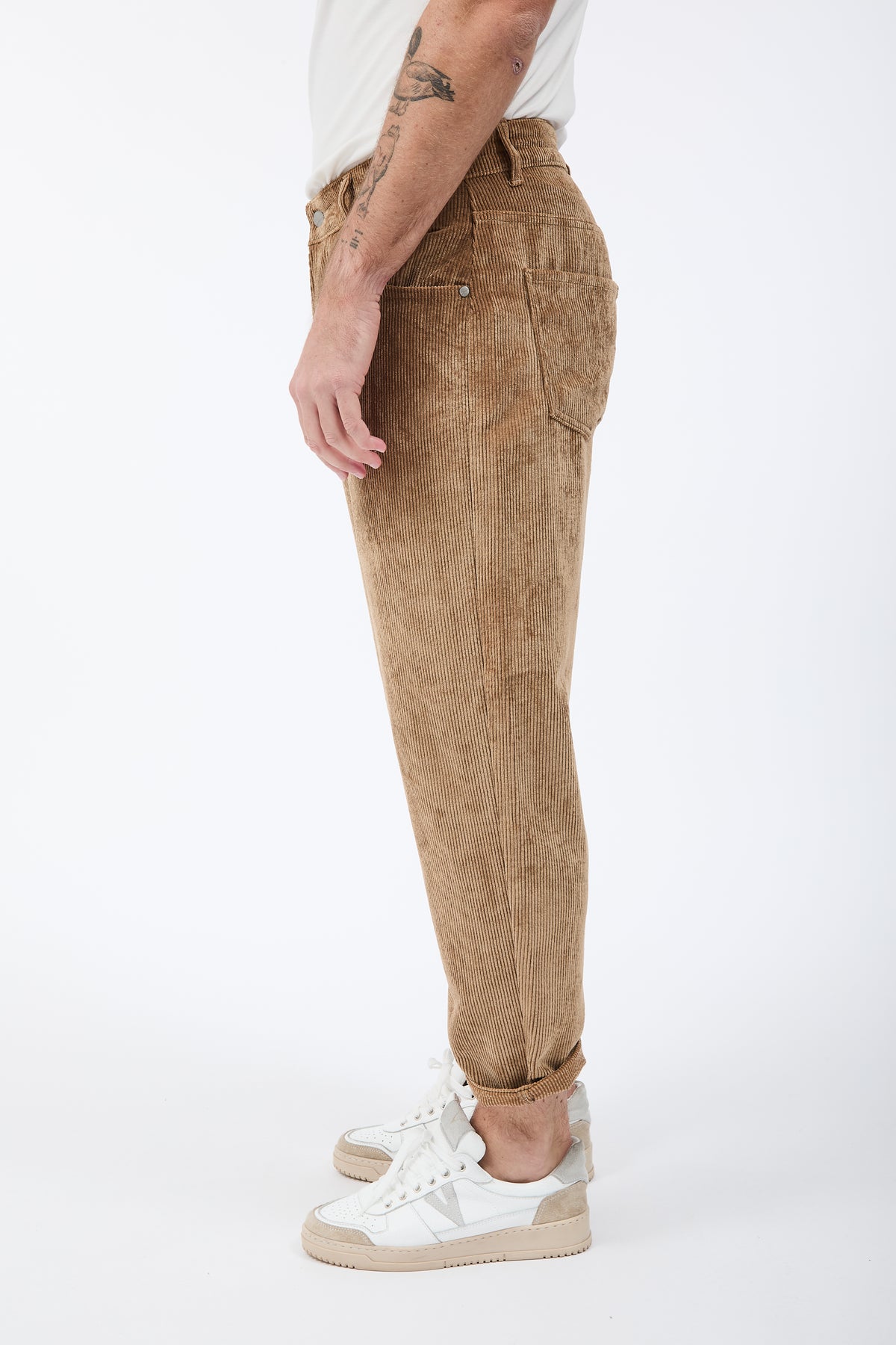 Pantalone Over-d Velluto Cammello P83