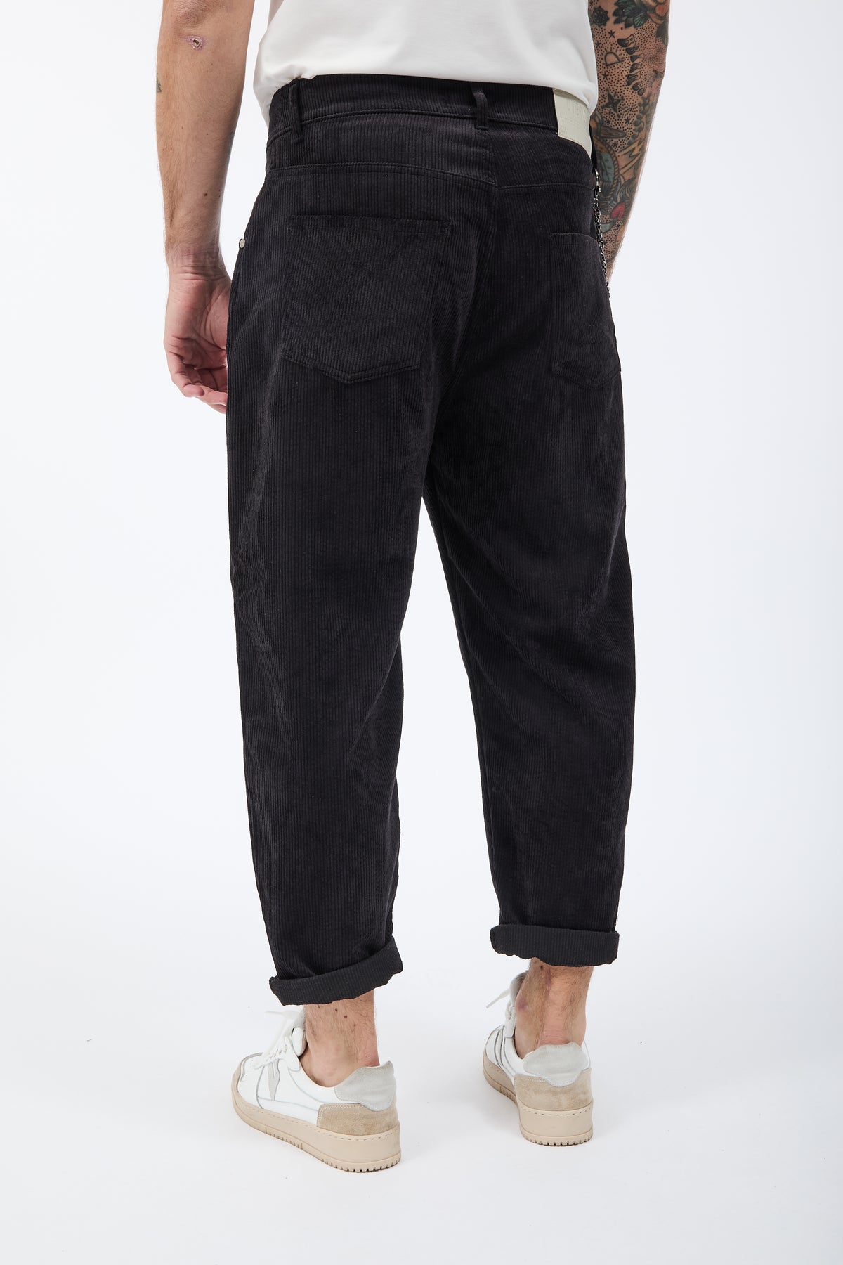 Pantalone Over-d Velluto Nero P83