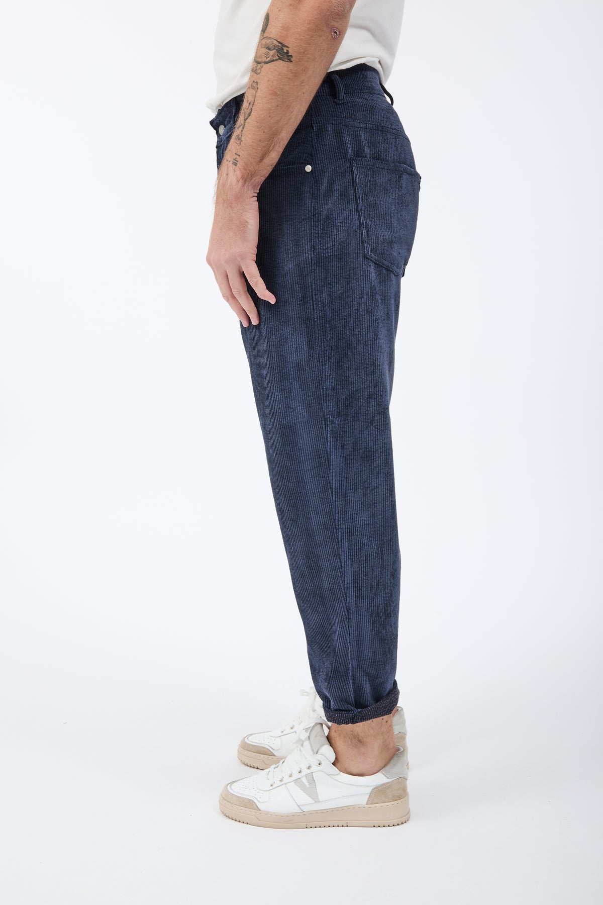 Pantalone Over-d Velluto Blu P83