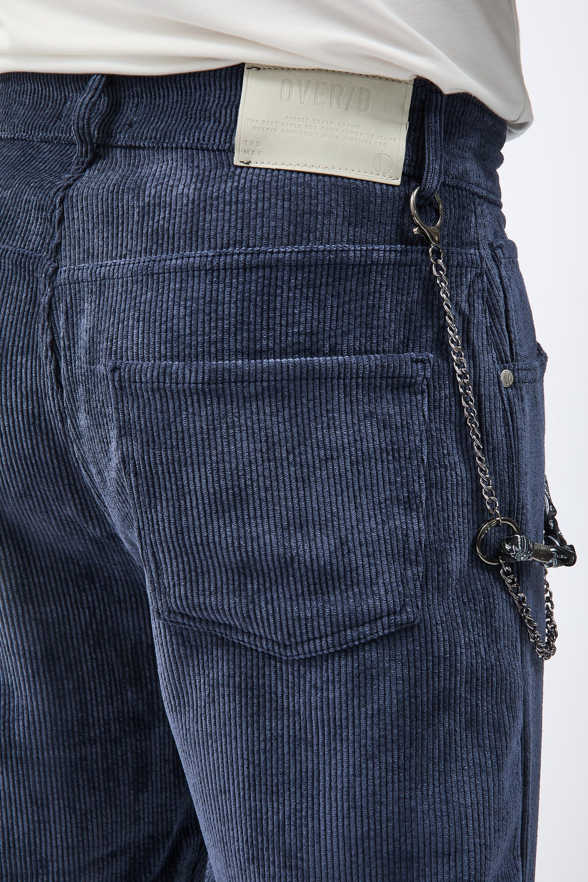 Pantalone Over-d Velluto Blu P83
