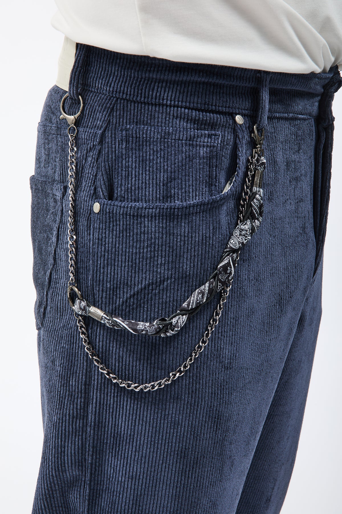 Pantalone Over-d Velluto Blu P83