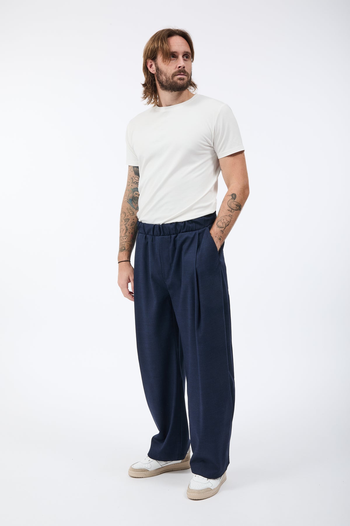 Pantalone Imperial Balloon Blu Trama