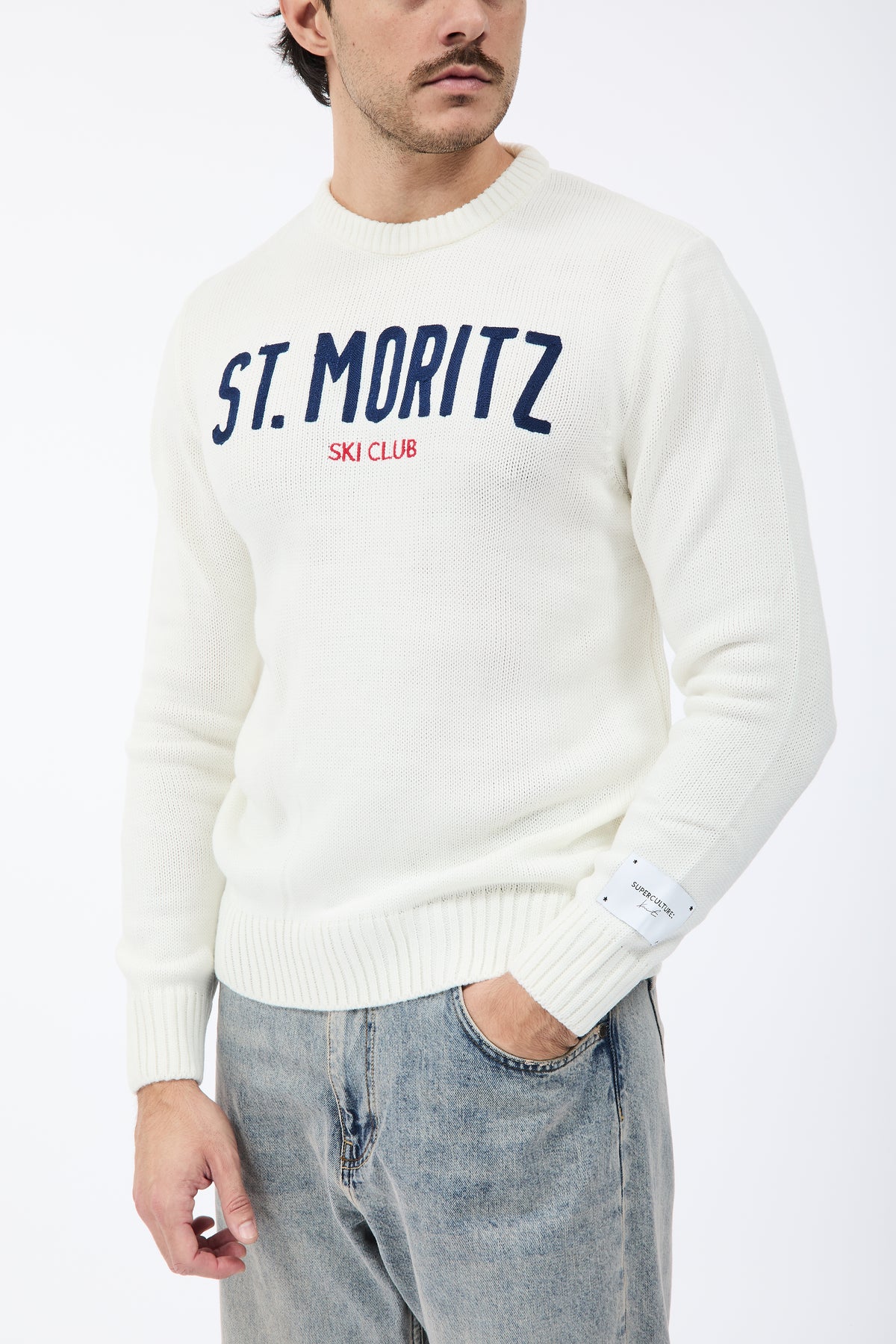 Maglione Superculture AK7019 Bianco