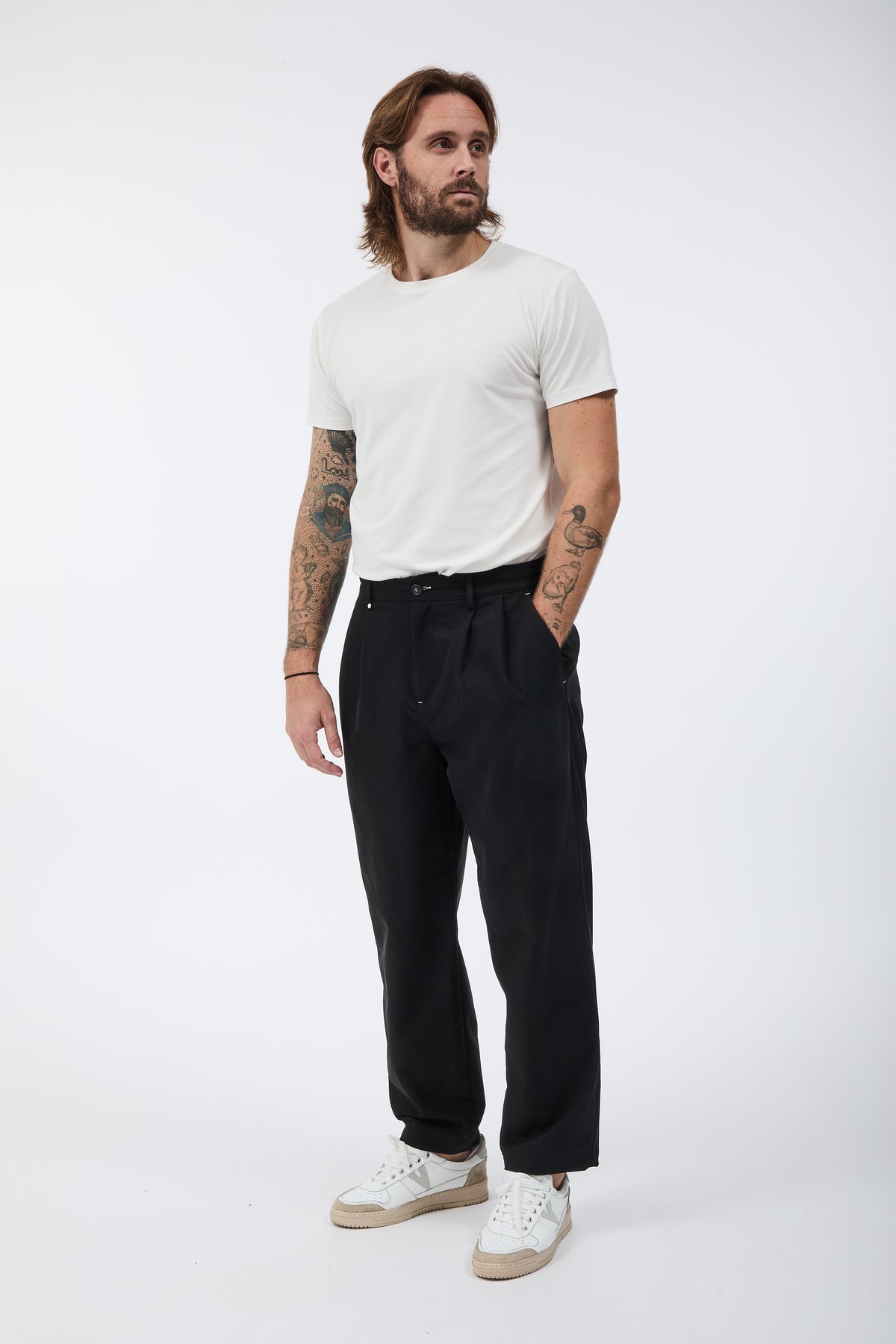 Pantalone Block Eleven Japan Doppia Pence Nero