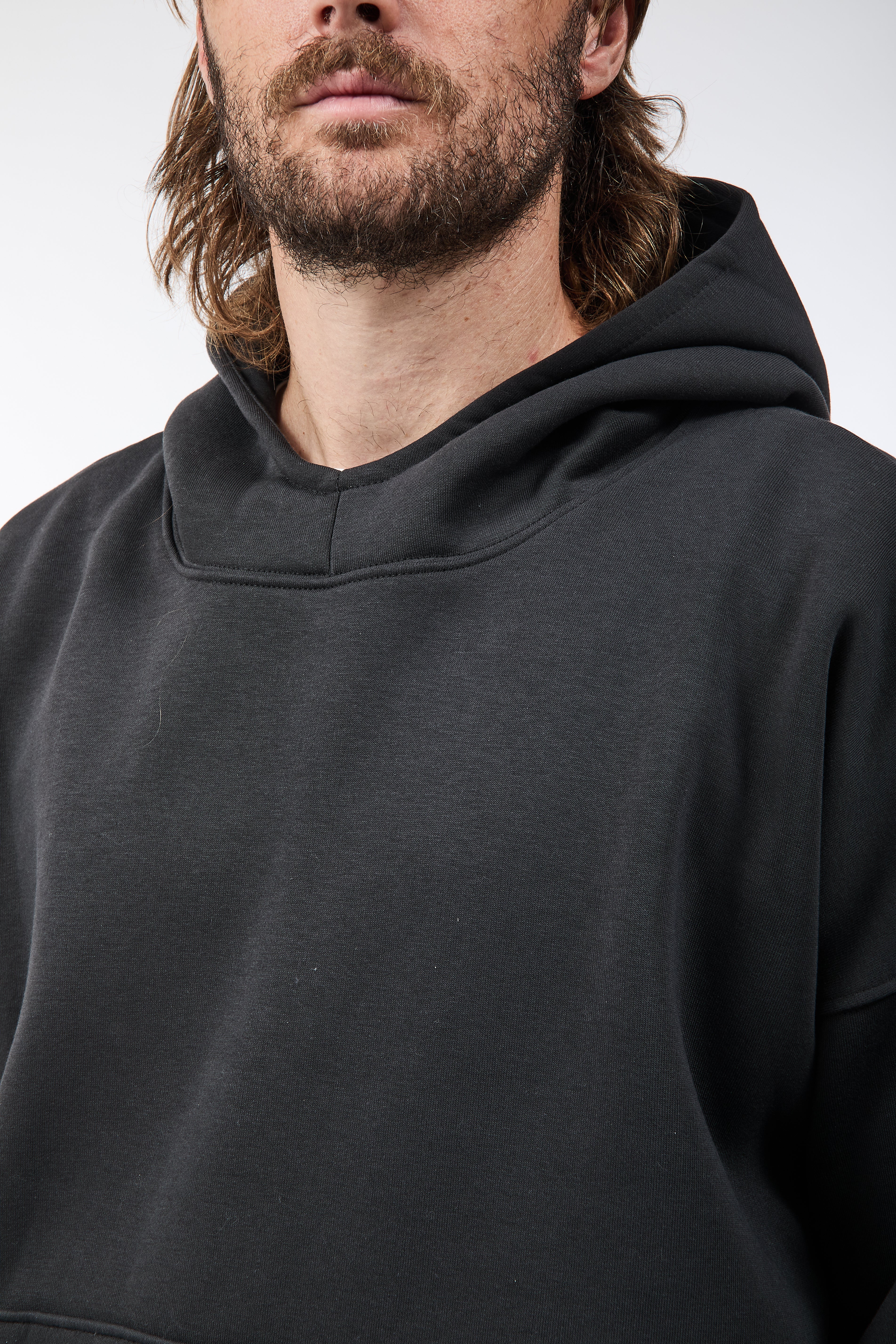Felpa Berna Oblò Cropped Piombo