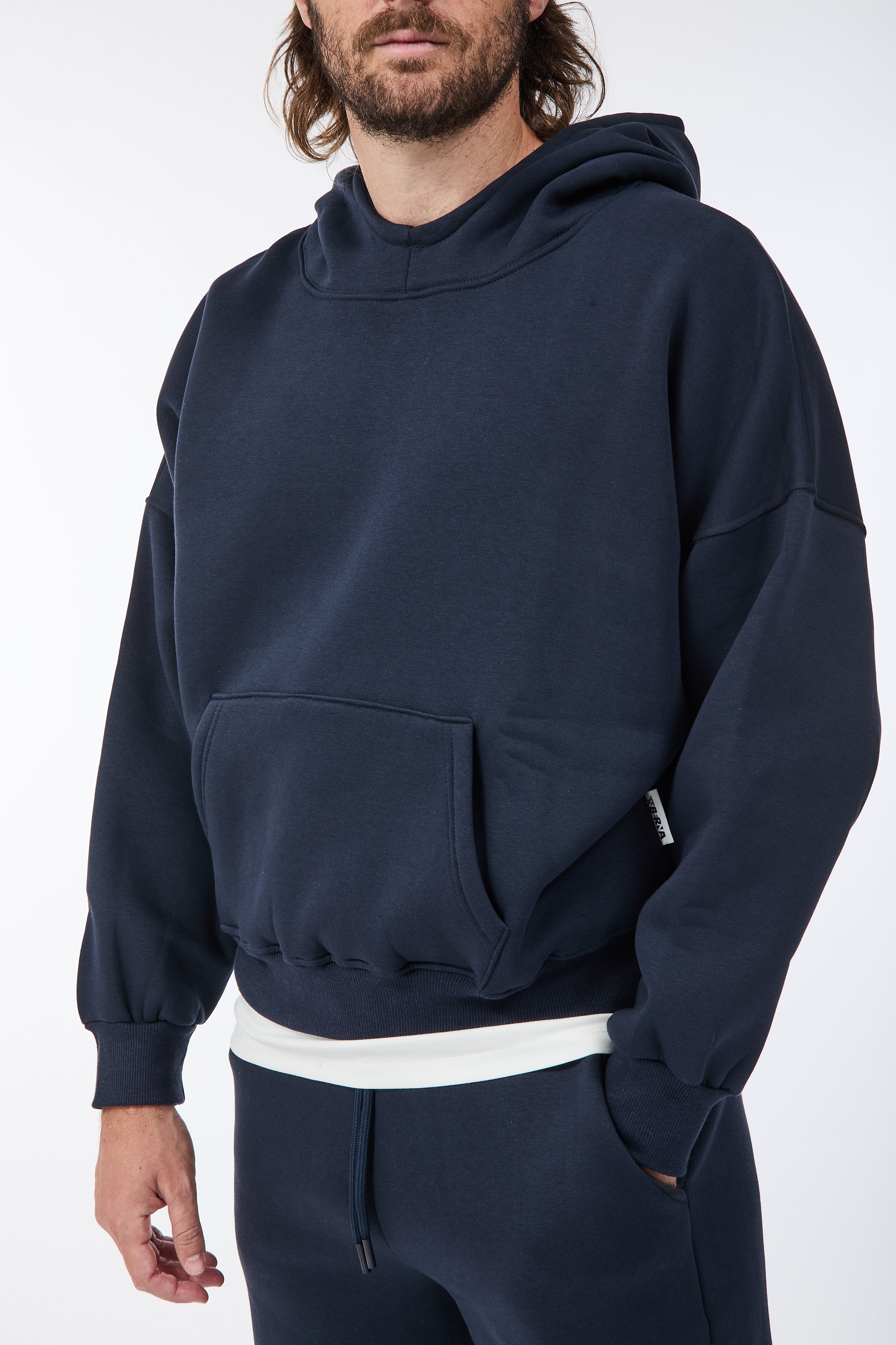 Felpa Berna Oblò Cropped Blu