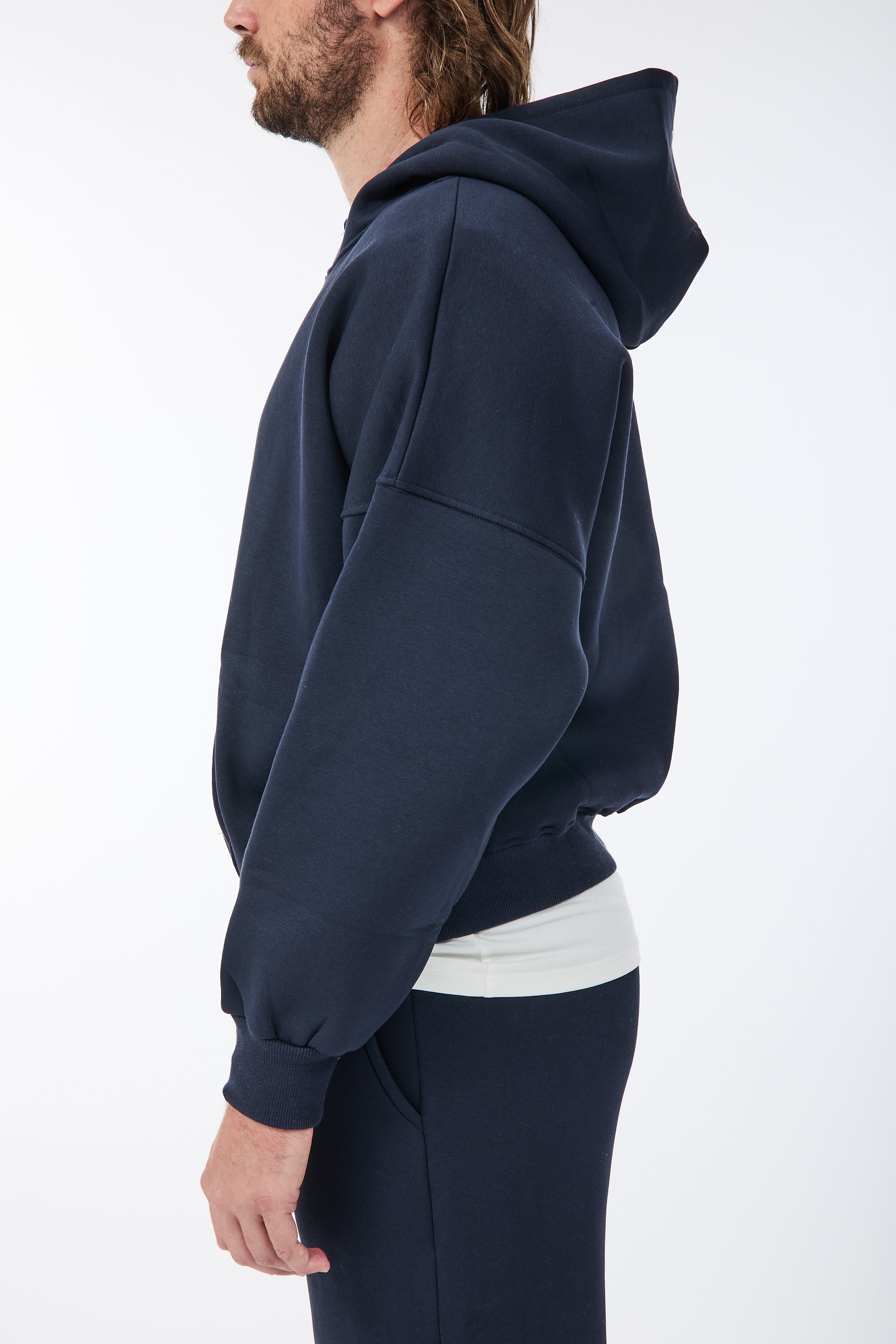 Felpa Berna Oblò Cropped Blu