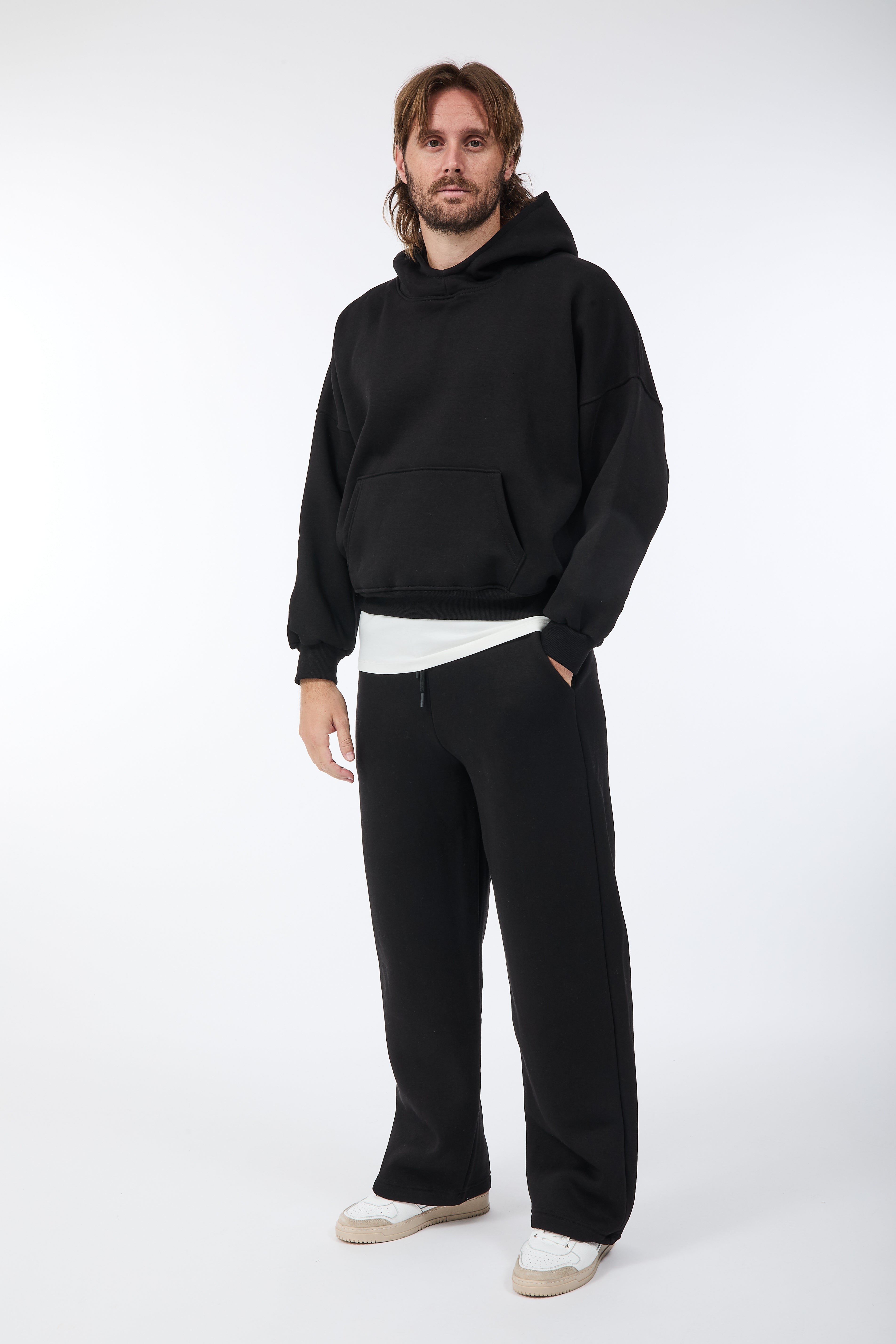 Felpa Berna Oblò Cropped Nera
