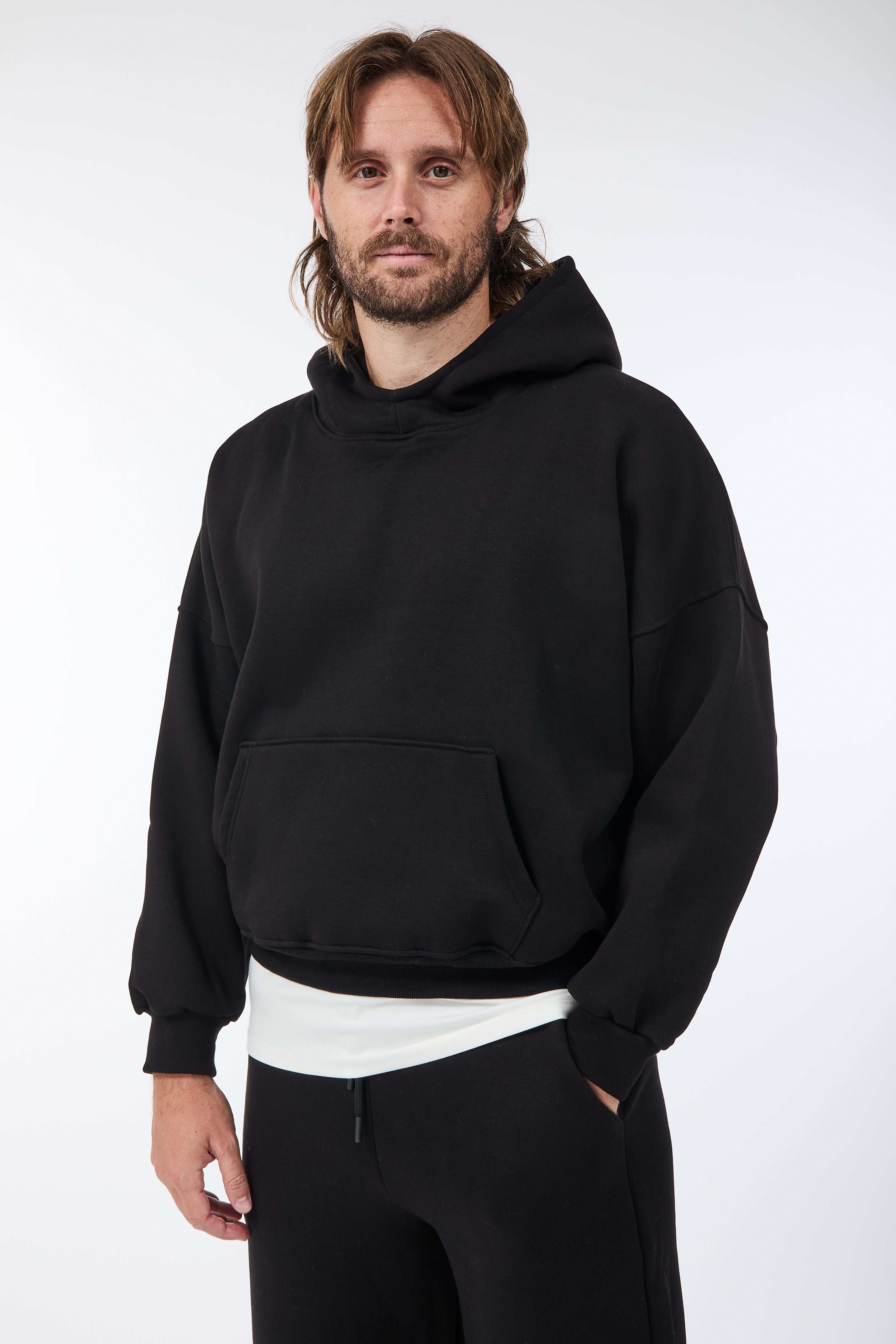 Felpa Berna Oblò Cropped Nera