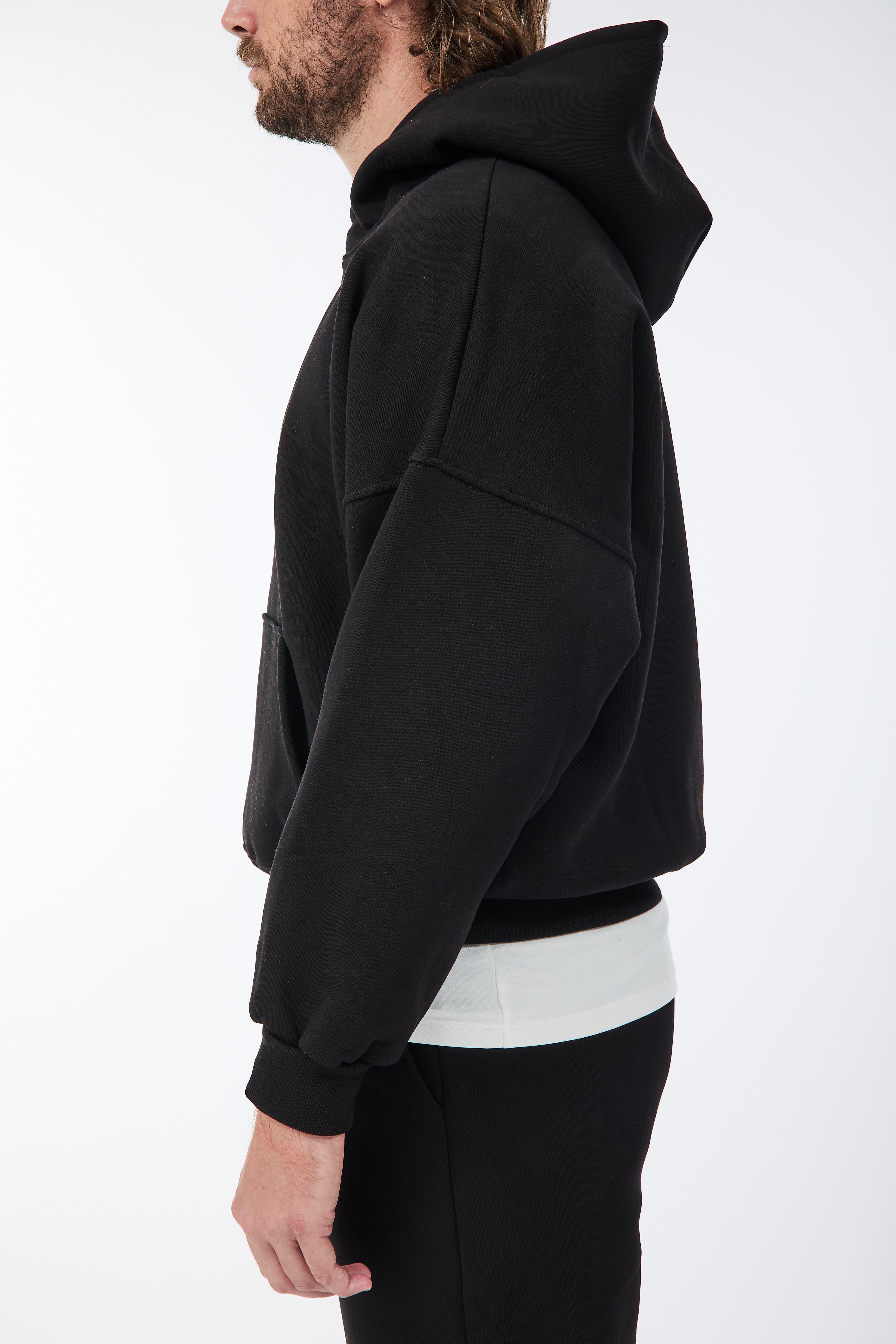 Felpa Berna Oblò Cropped Nera