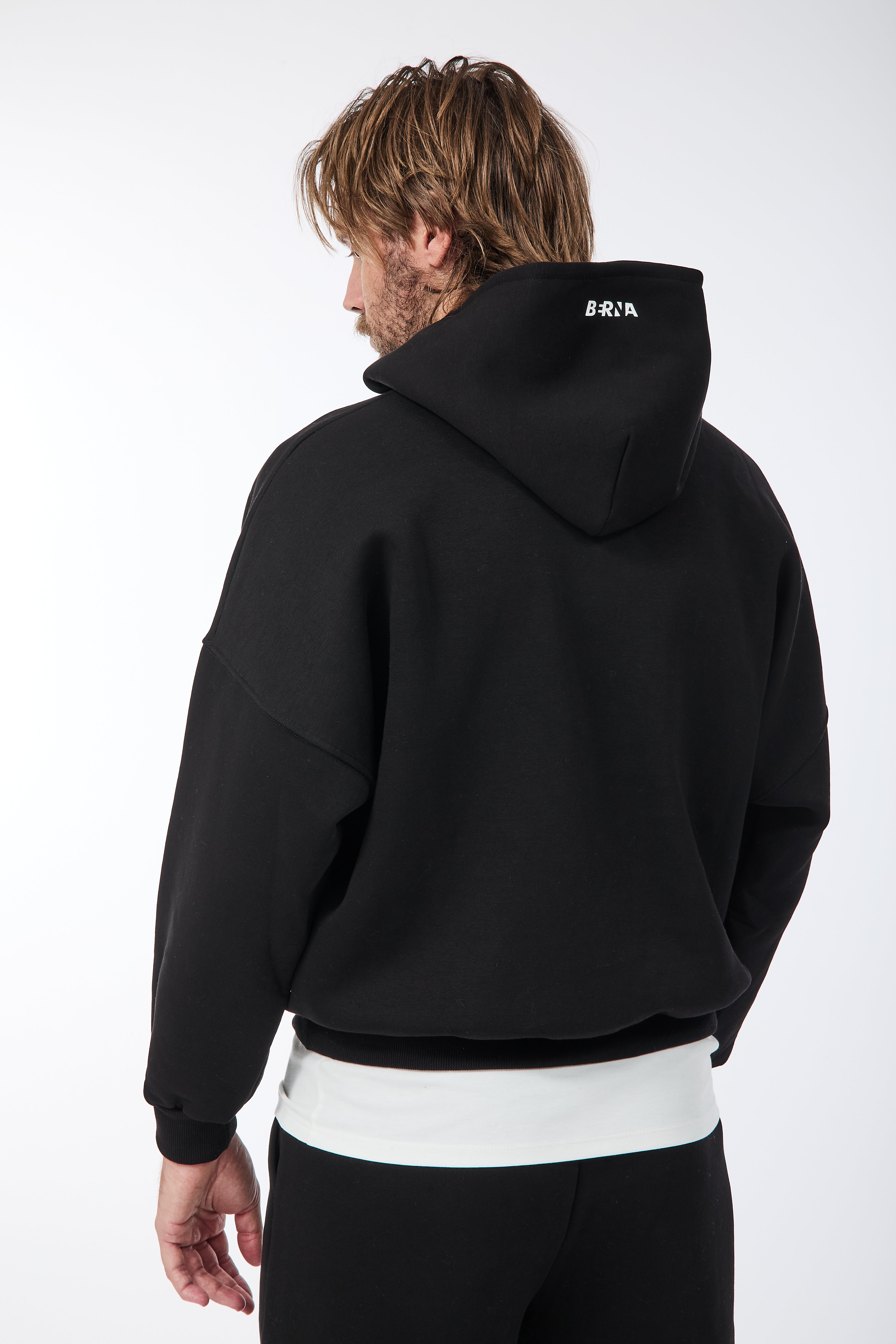 Felpa Berna Oblò Cropped Nera