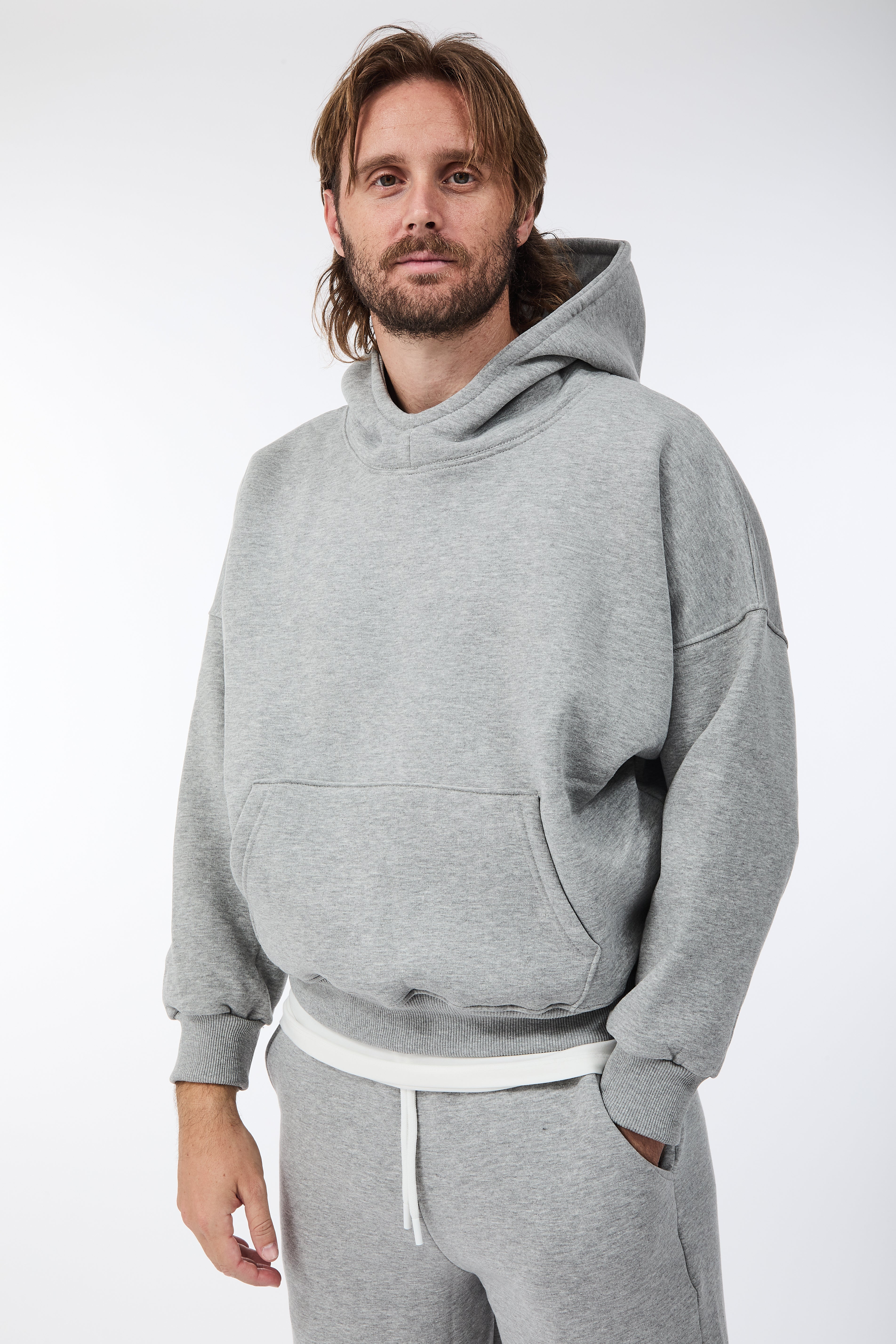 Felpa Berna Oblò Cropped Grigia