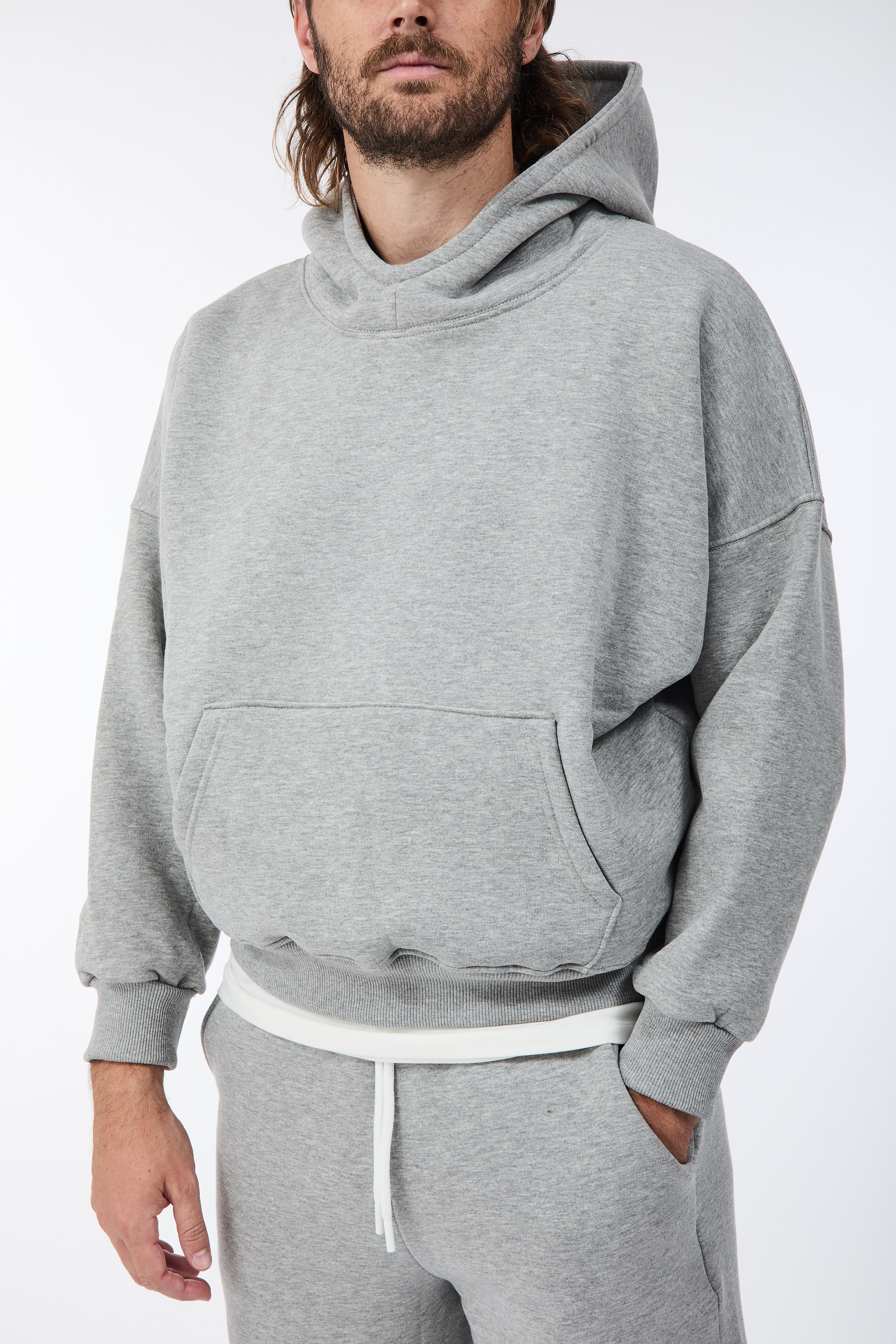 Felpa Berna Oblò Cropped Grigia