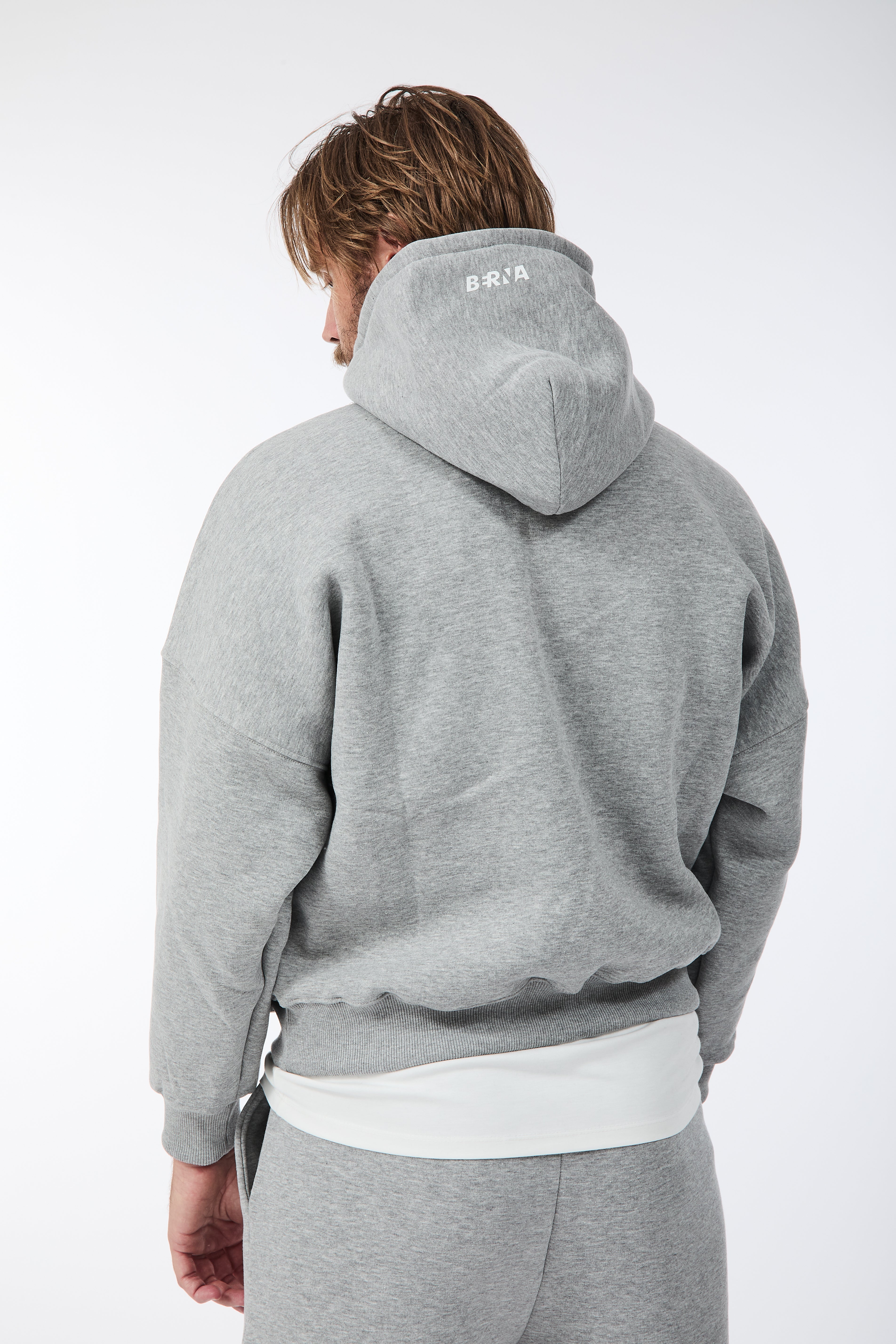 Felpa Berna Oblò Cropped Grigia