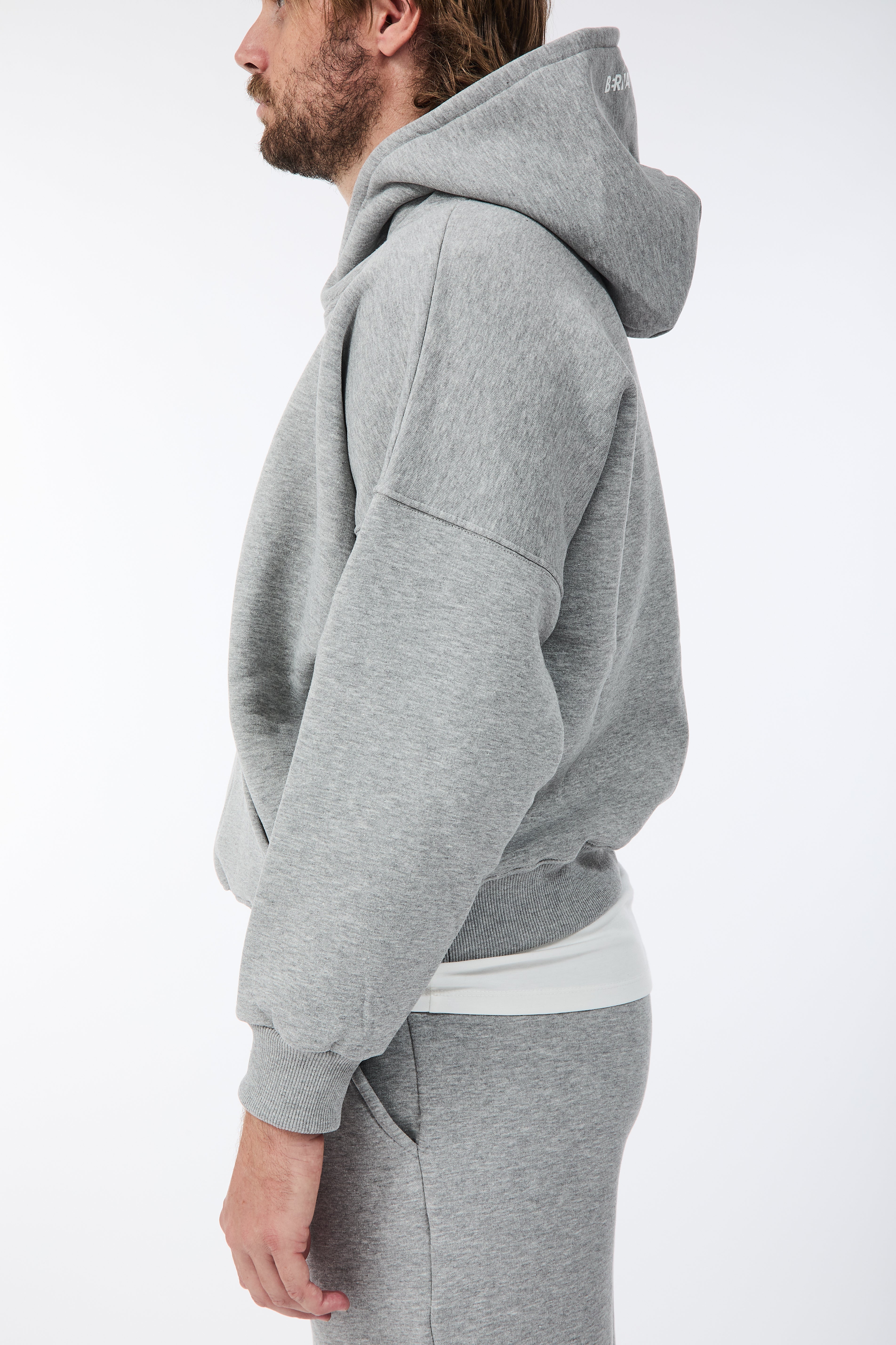 Felpa Berna Oblò Cropped Grigia