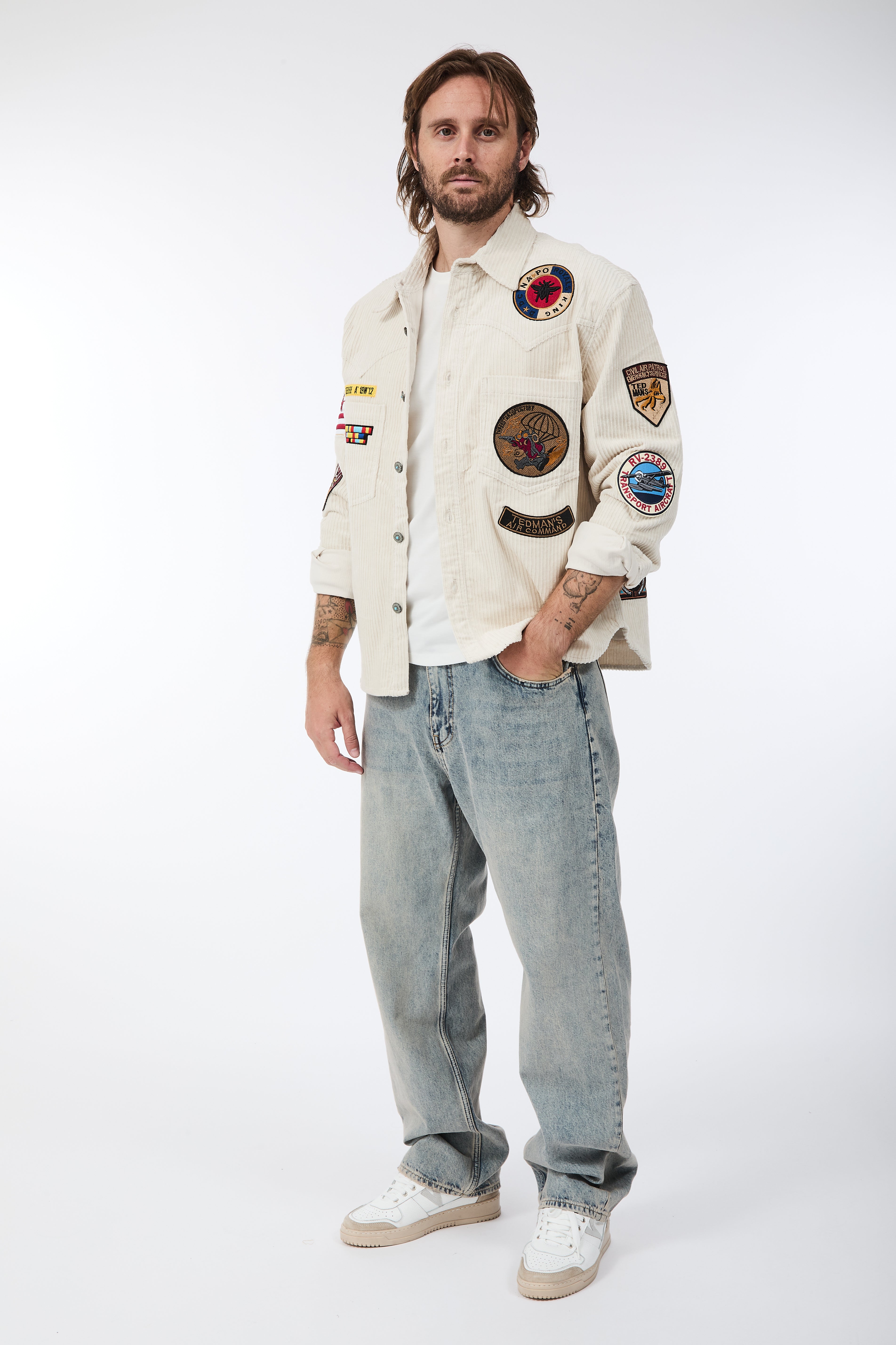 Shirt Berna Boxy Velluto Patch