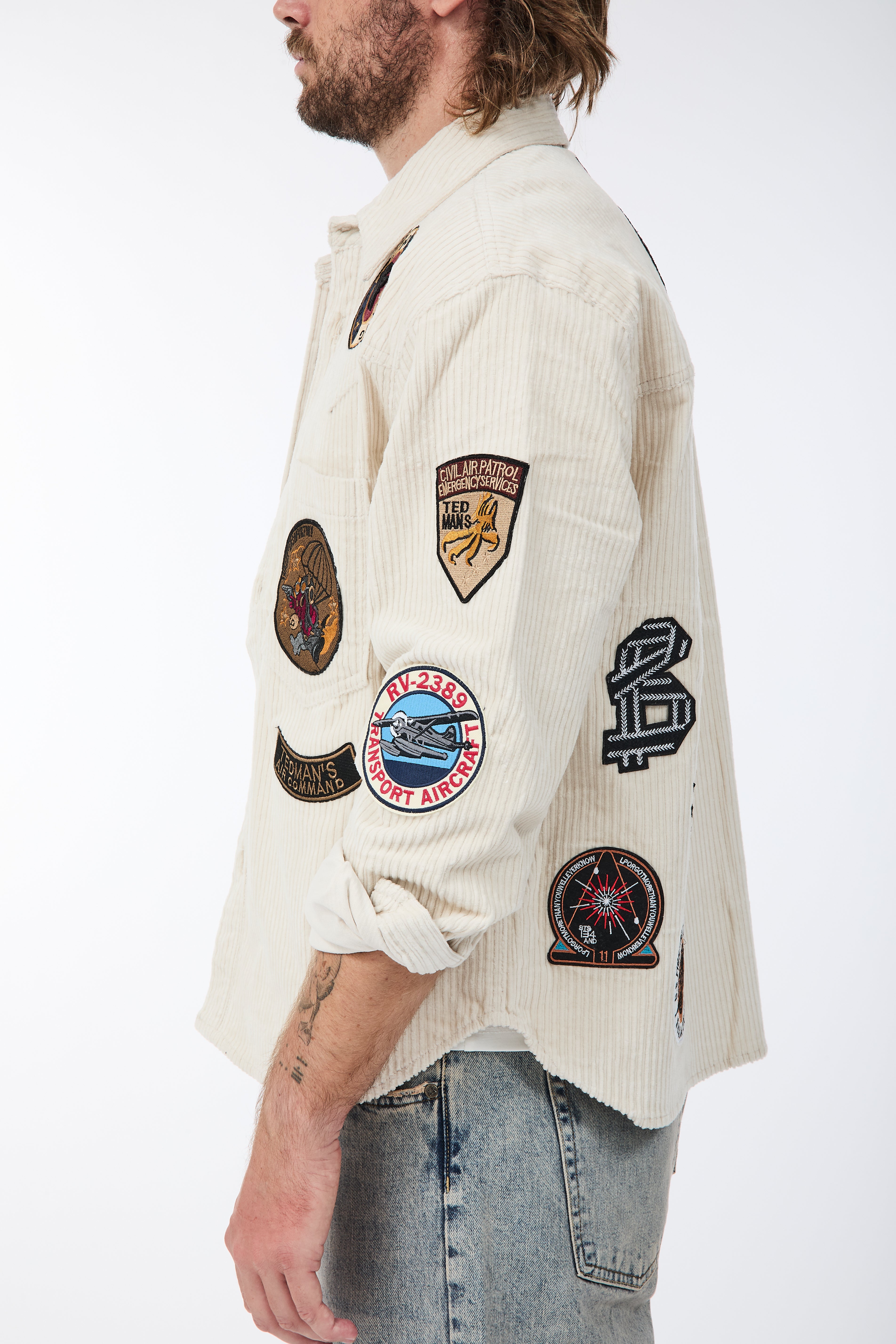 Shirt Berna Boxy Velluto Patch