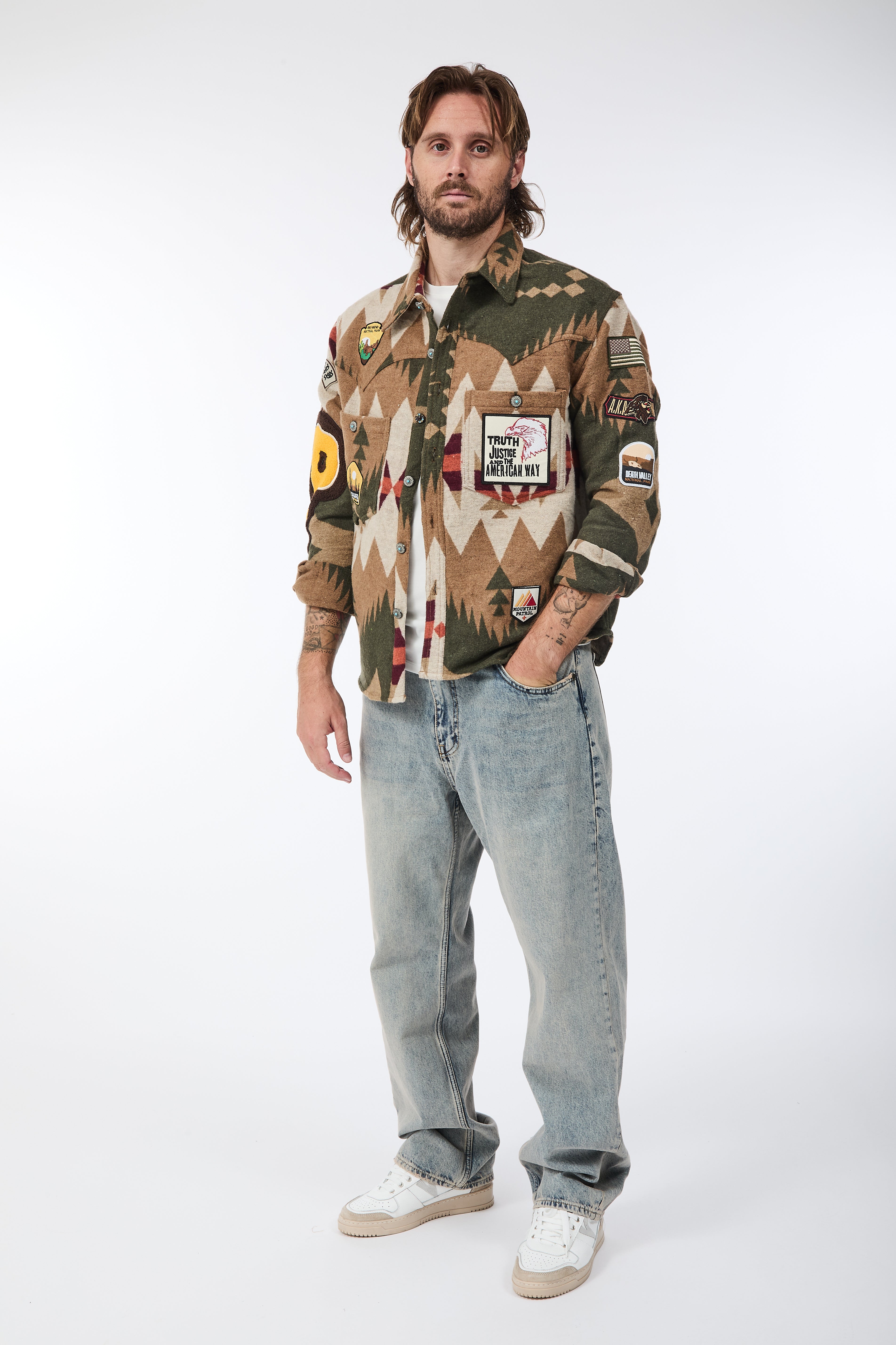 Shirt Berna Boxy Azteco Patch
