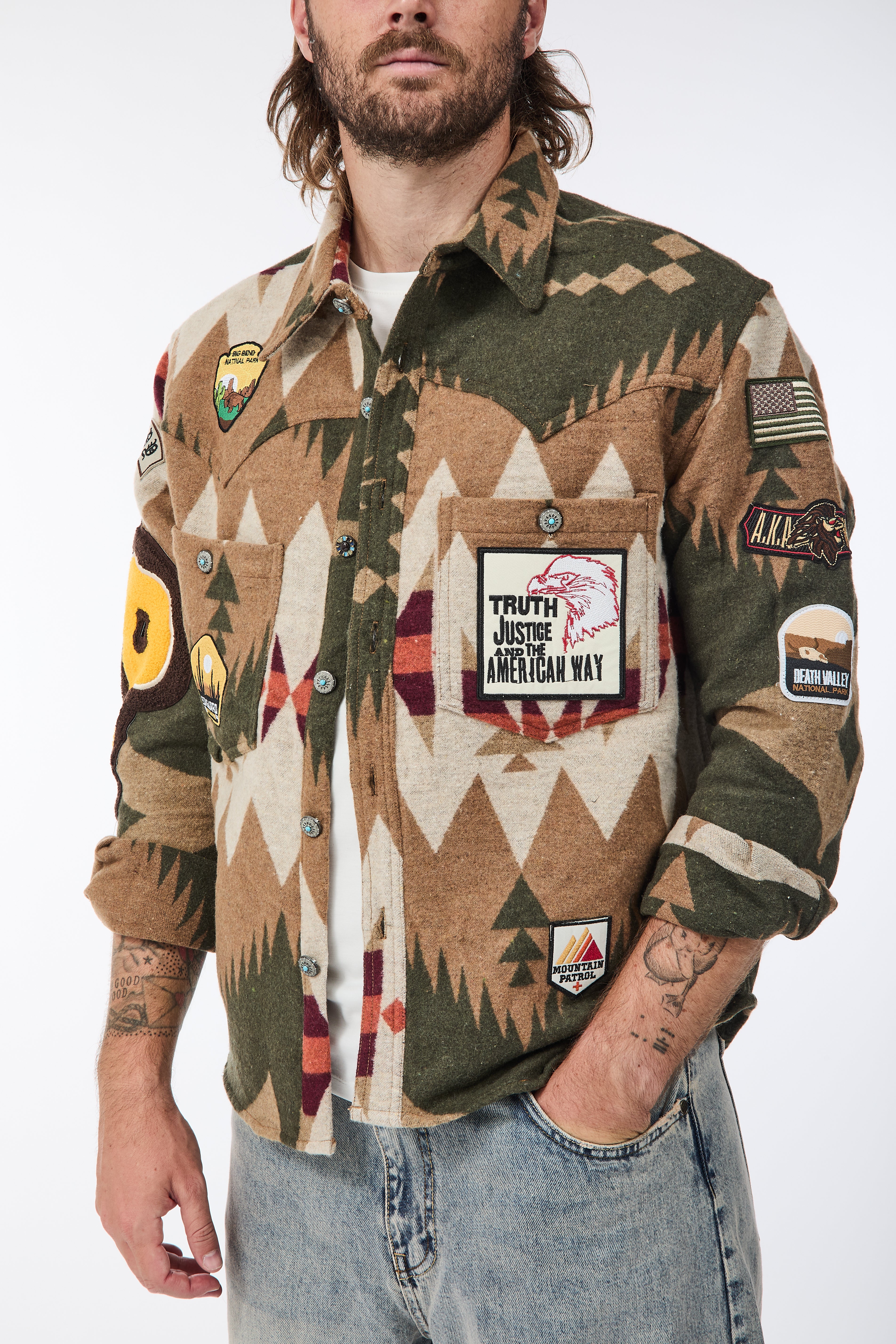 Shirt Berna Boxy Azteco Patch