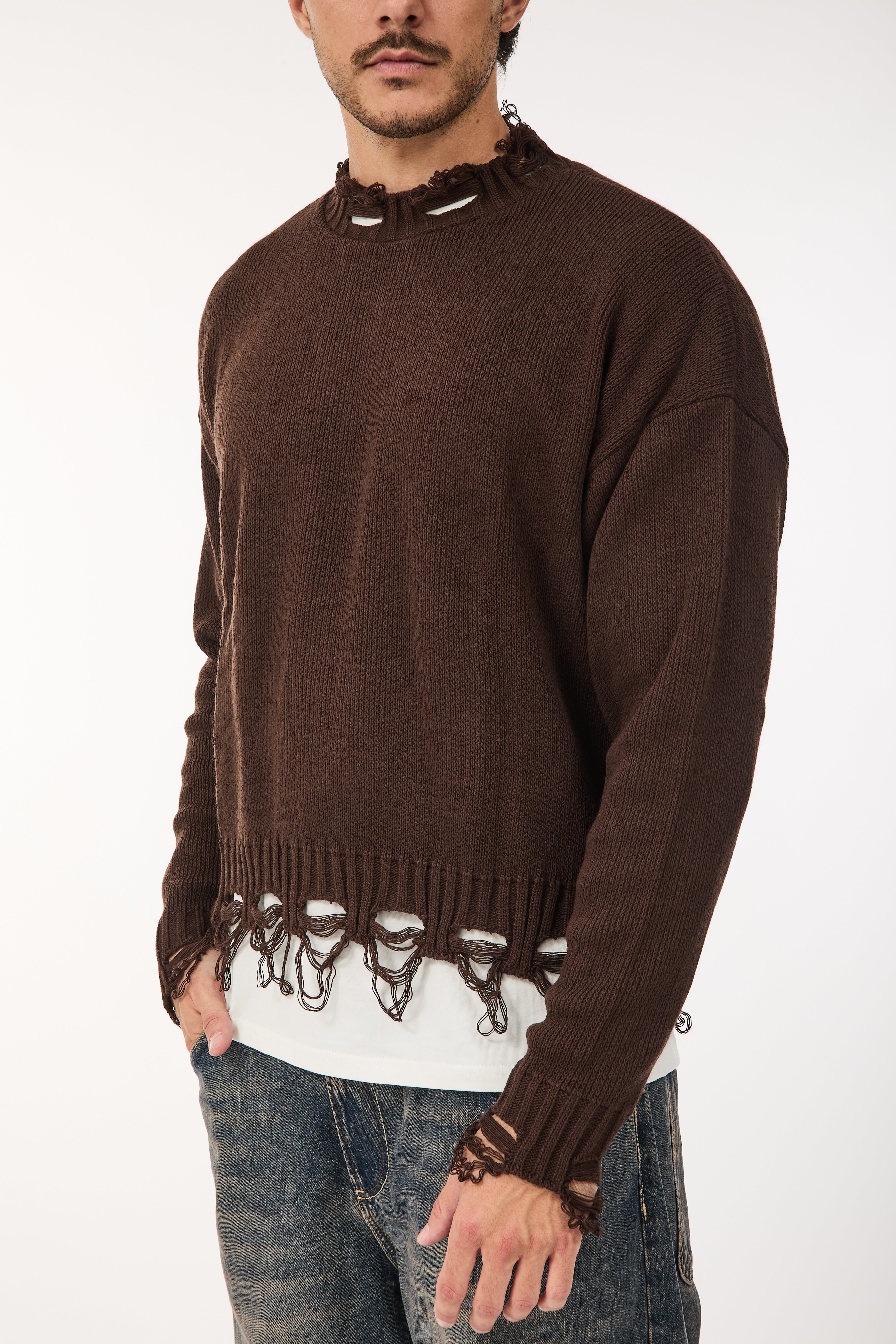 Maglione Imperial Strappi Moro