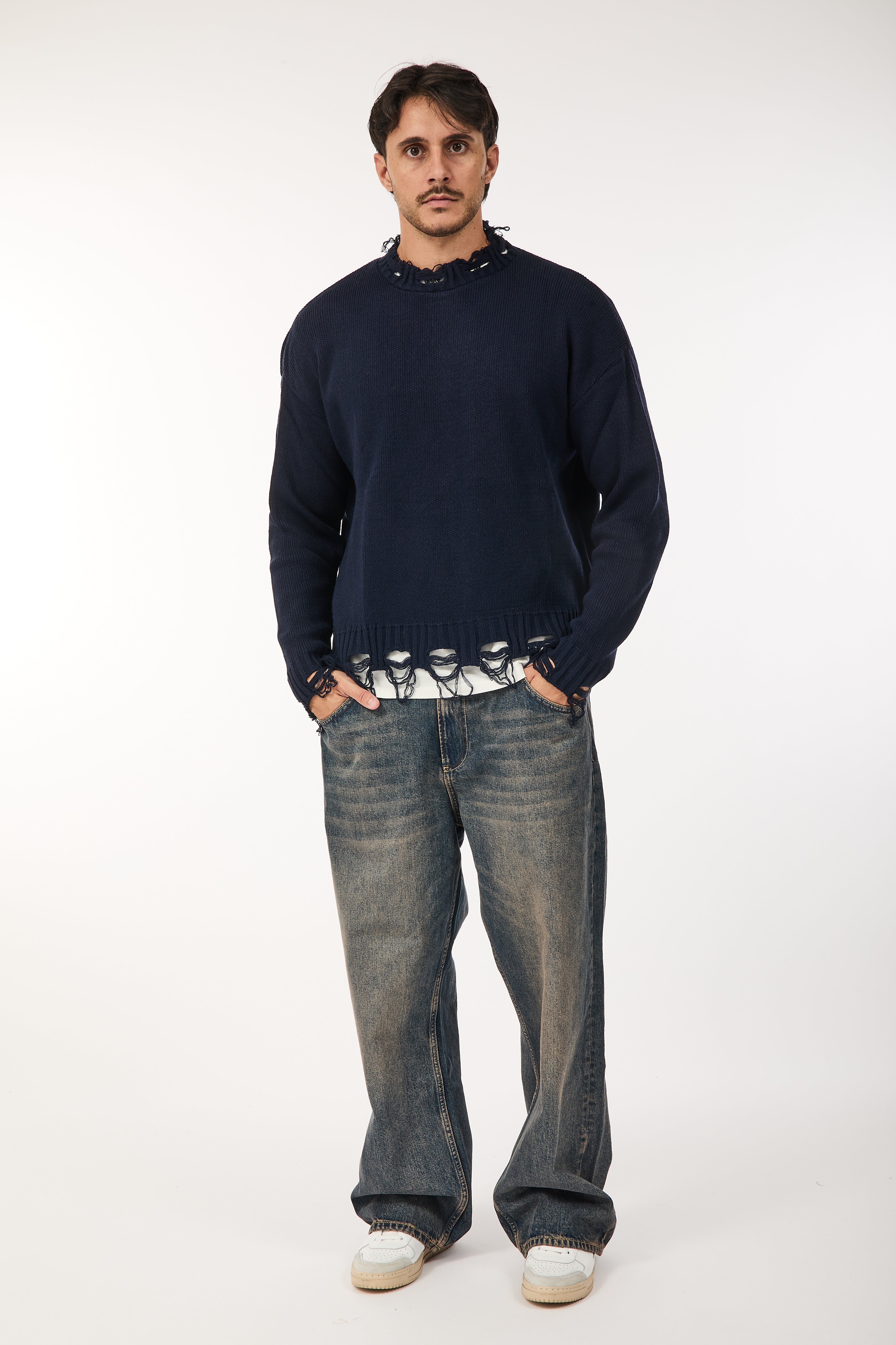 Maglione Imperial Strappi Blu