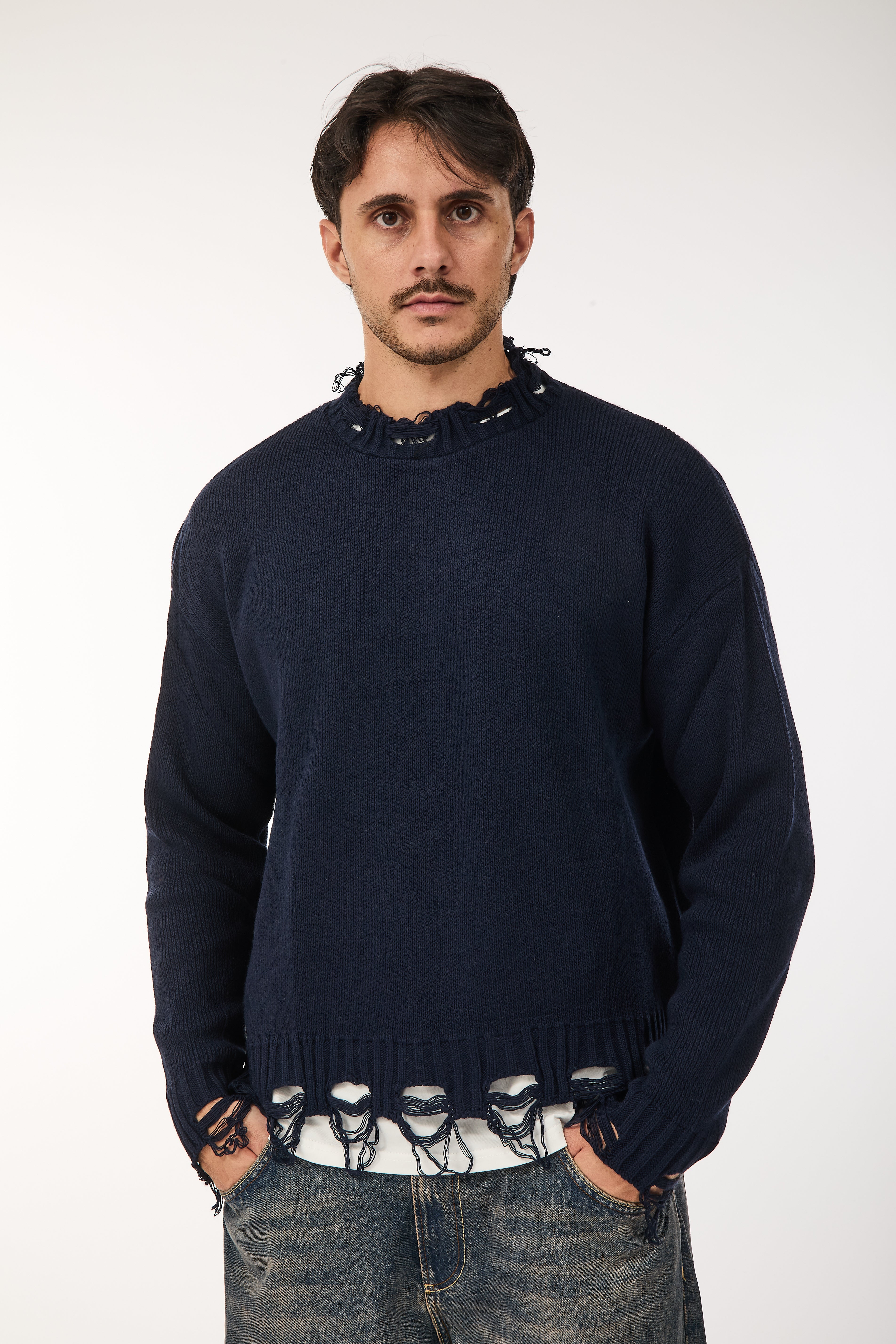 Maglione Imperial Strappi Blu