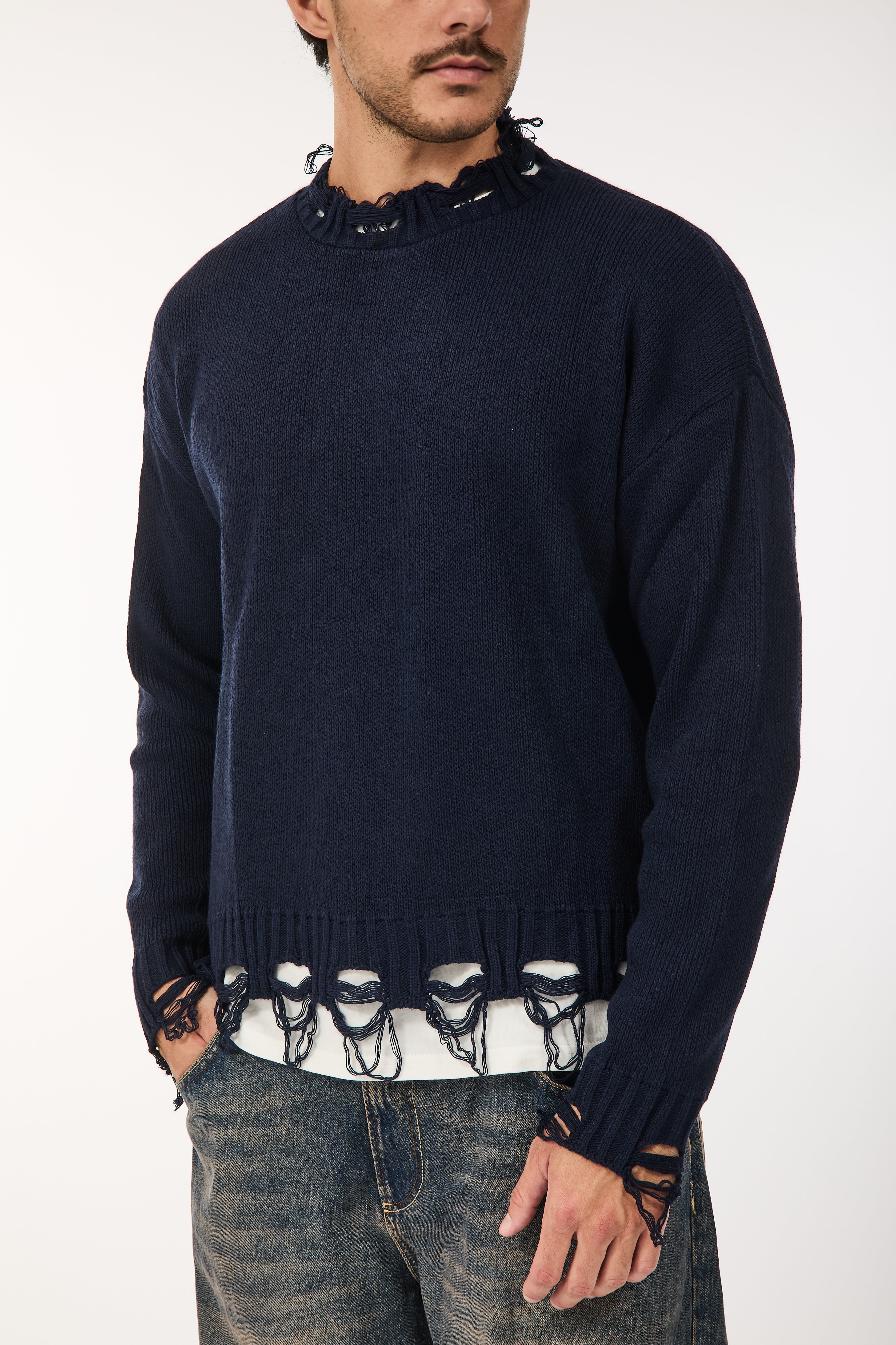 Maglione Imperial Strappi Blu