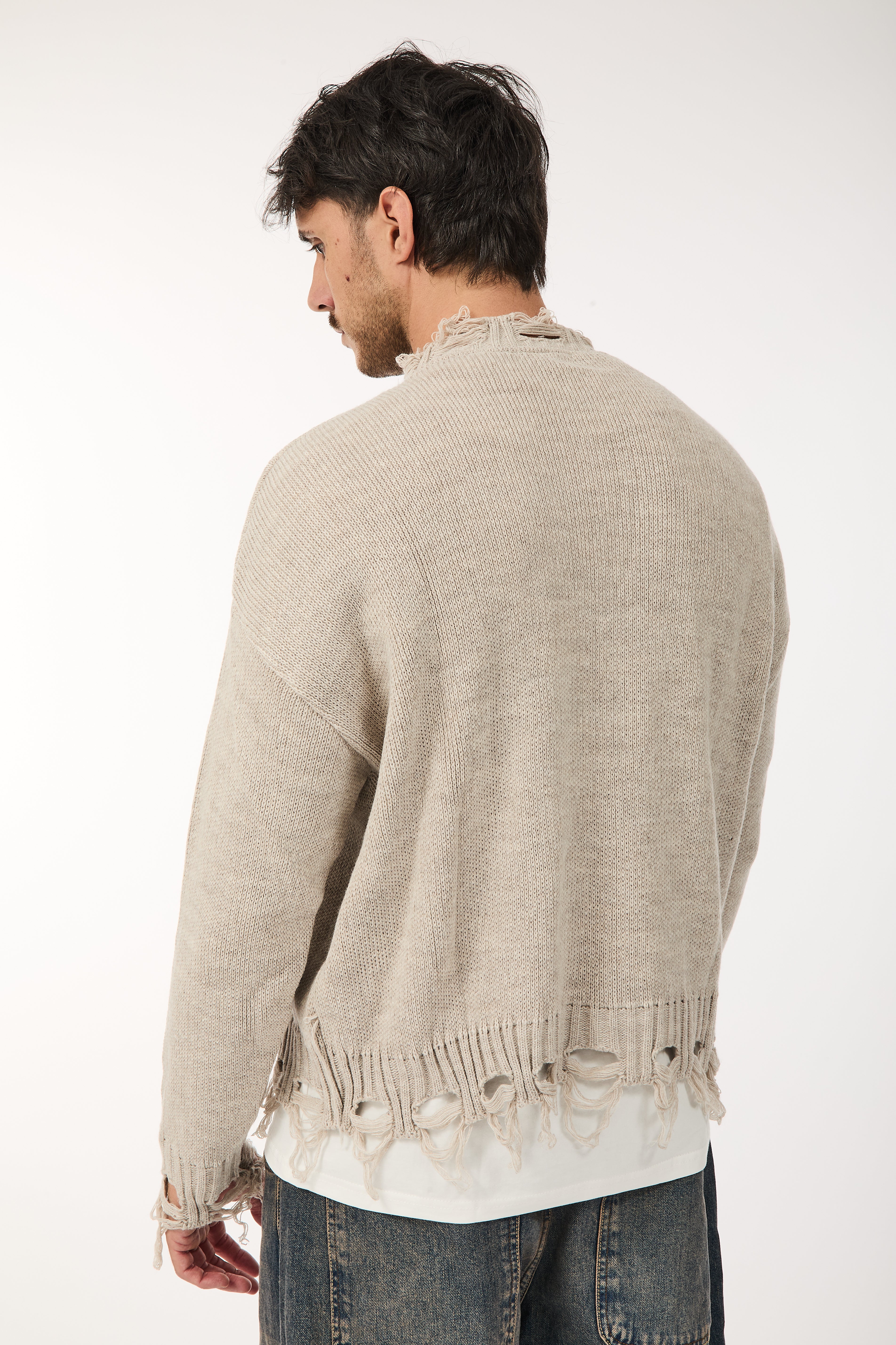 Maglione Imperial Strappi Beige