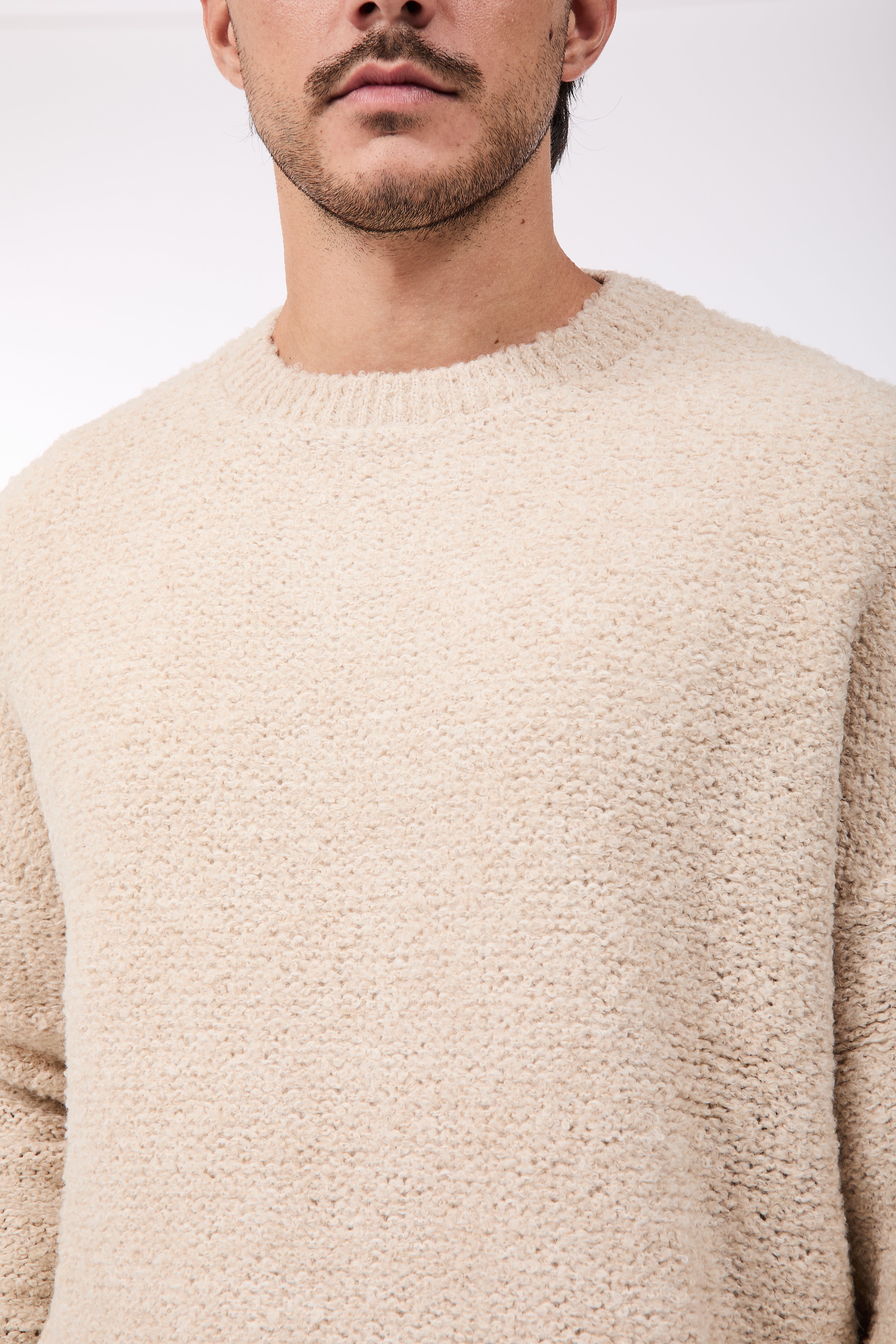 Maglione Over-d Bouclé Cropped Corda M65