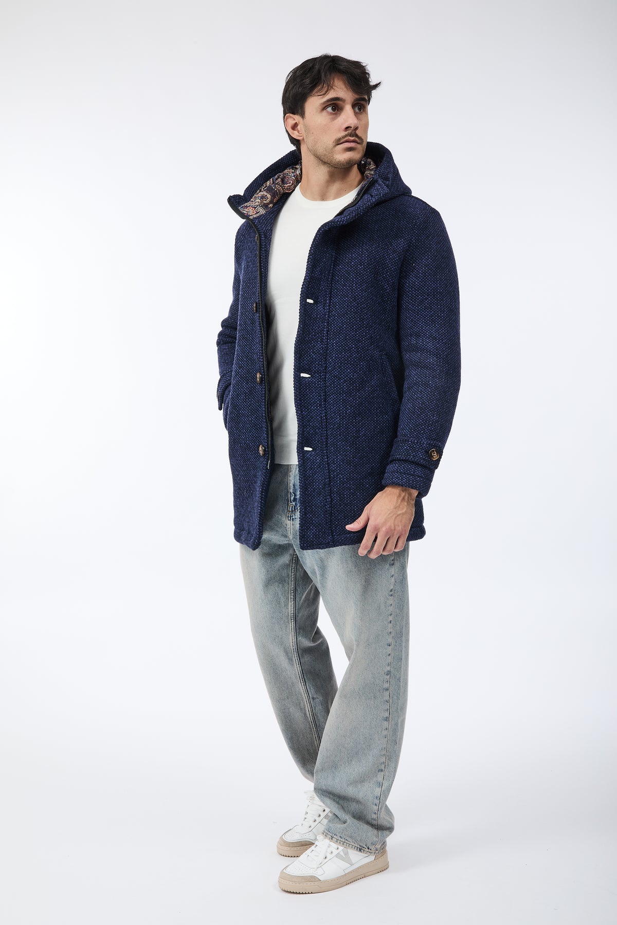 Parka V2 Lungo Punto riso Blu