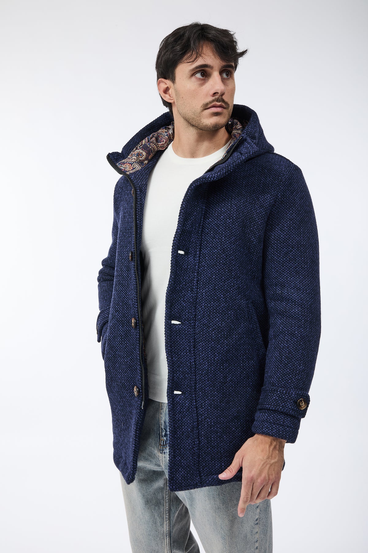 Parka V2 Lungo Punto riso Blu