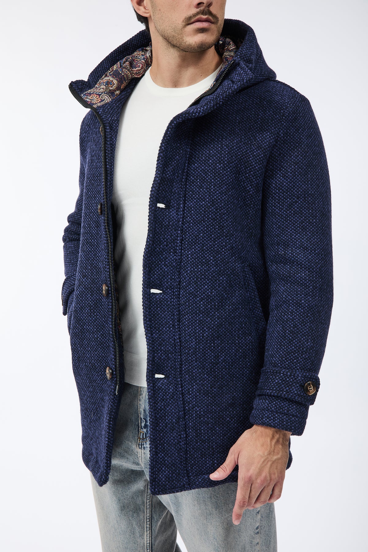 Parka V2 Lungo Punto riso Blu