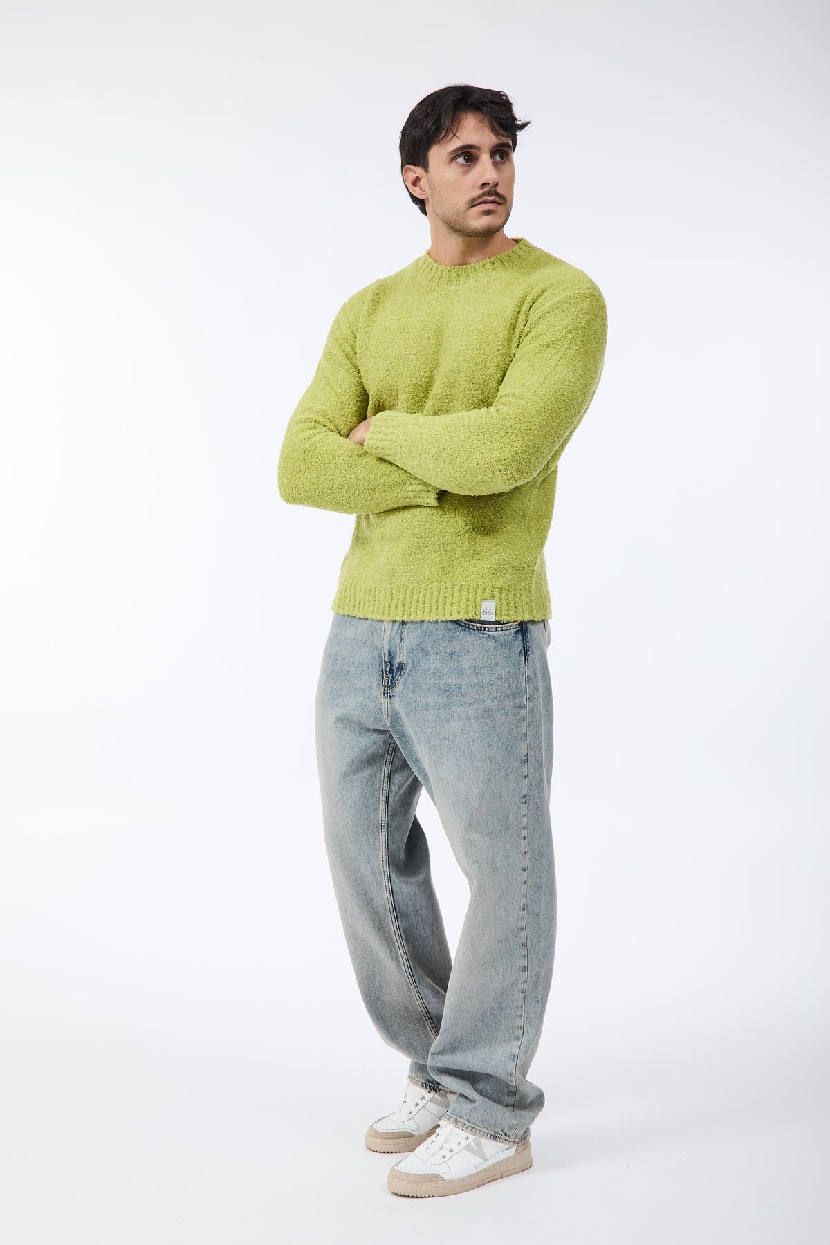 Maglione Block Eleven Bouclè Pistacchio