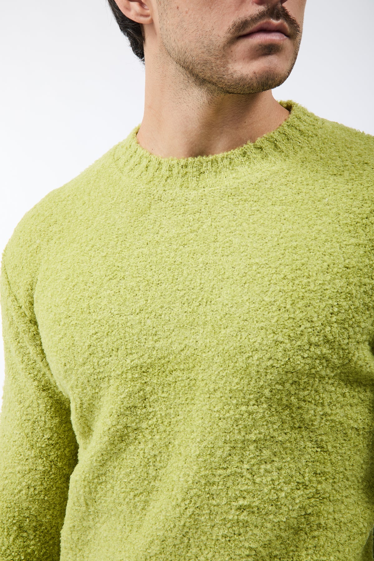 Maglione Block Eleven Bouclè Pistacchio