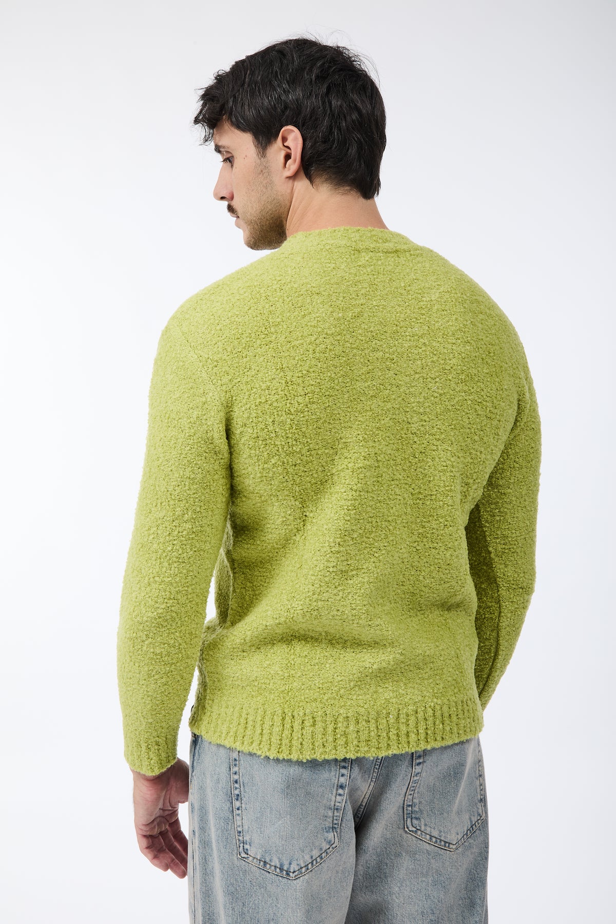 Maglione Block Eleven Bouclè Pistacchio