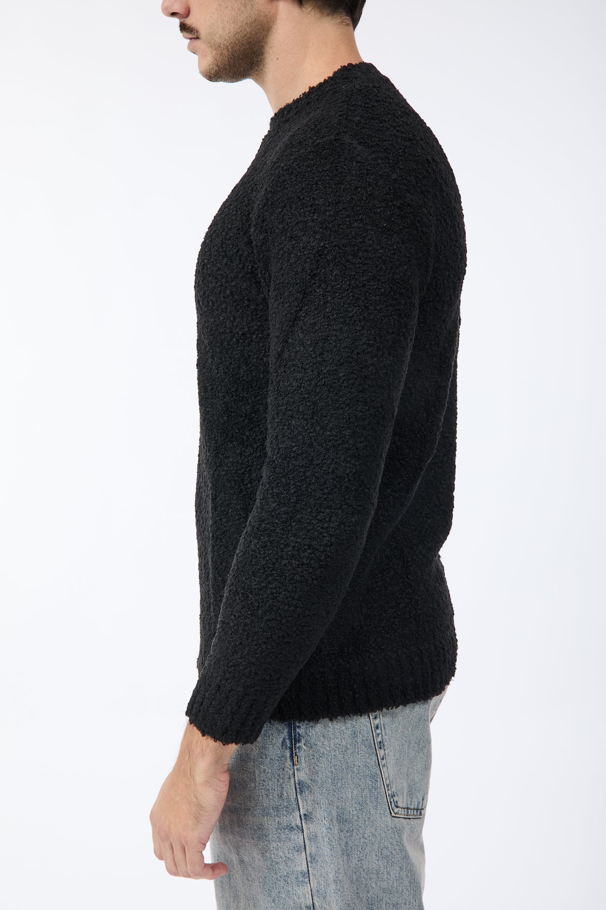 Maglione Block Eleven Bouclè Nero
