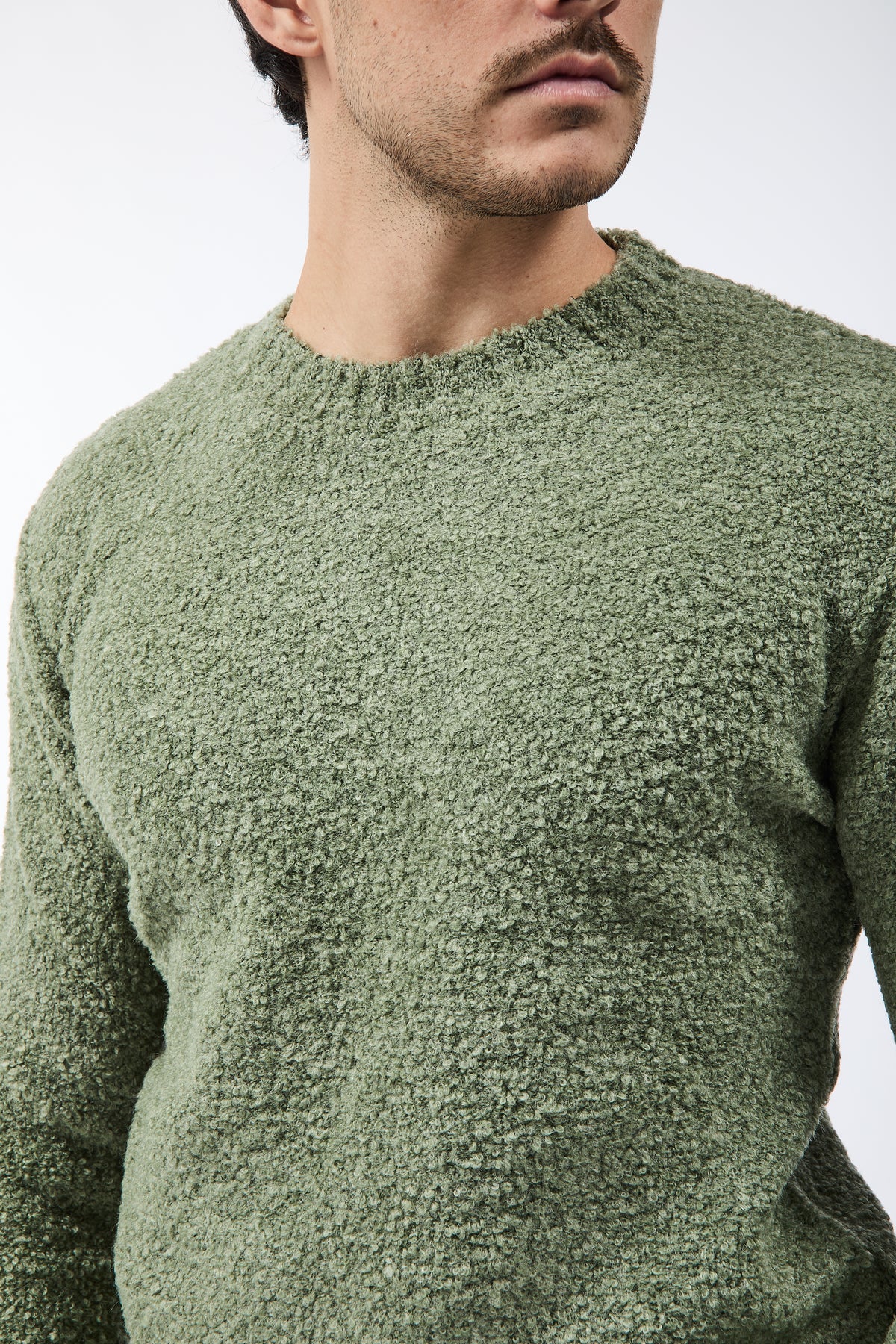 Maglione Block Eleven Bouclè Salvia