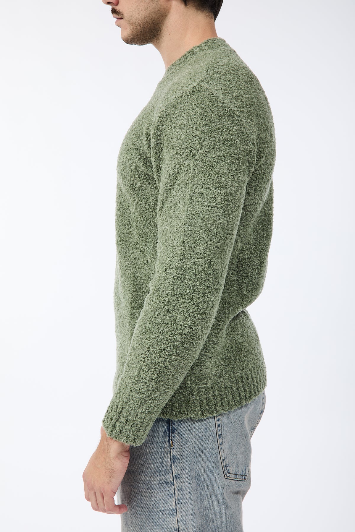 Maglione Block Eleven Bouclè Salvia