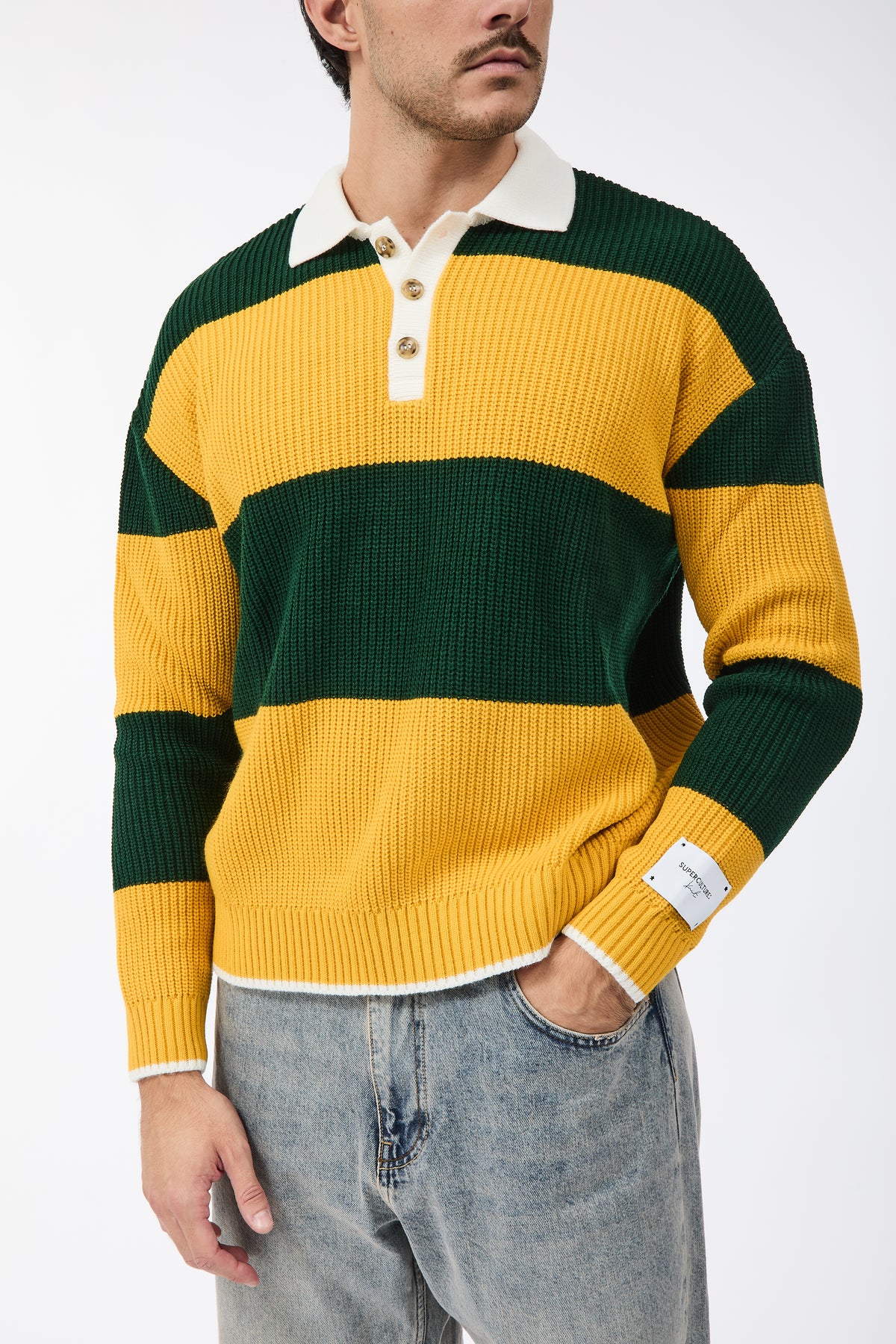 Maglione Superculture Polo AK7045 V.bosco-Giallo