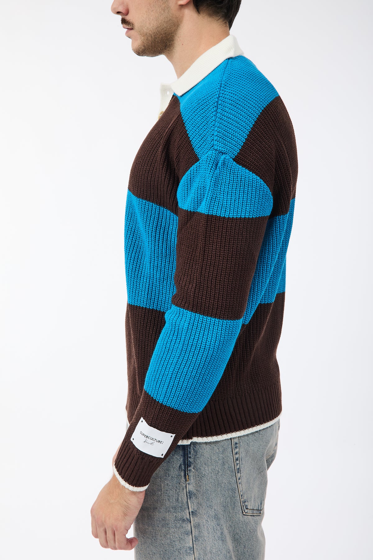Maglione Superculture Polo AK7045 Turchese-Moro