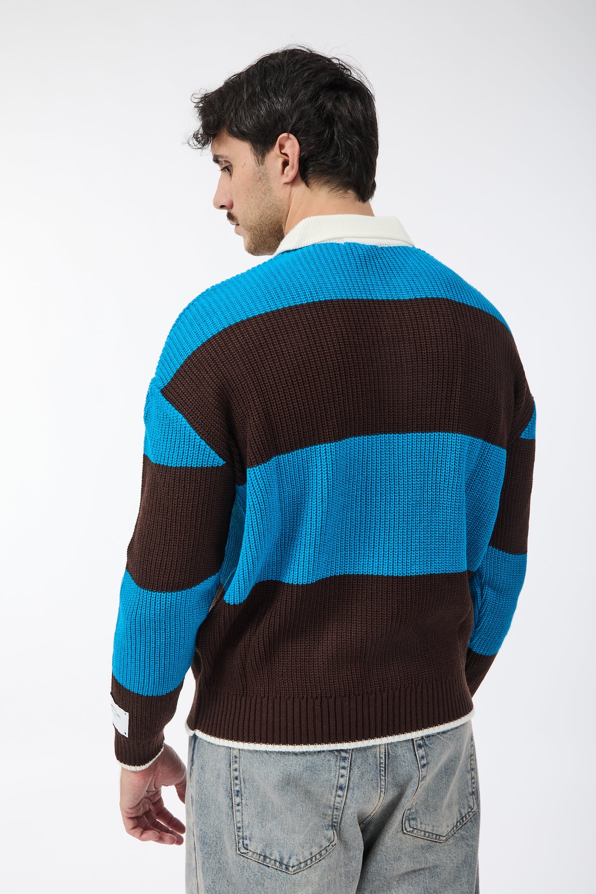 Maglione Superculture Polo AK7045 Turchese-Moro