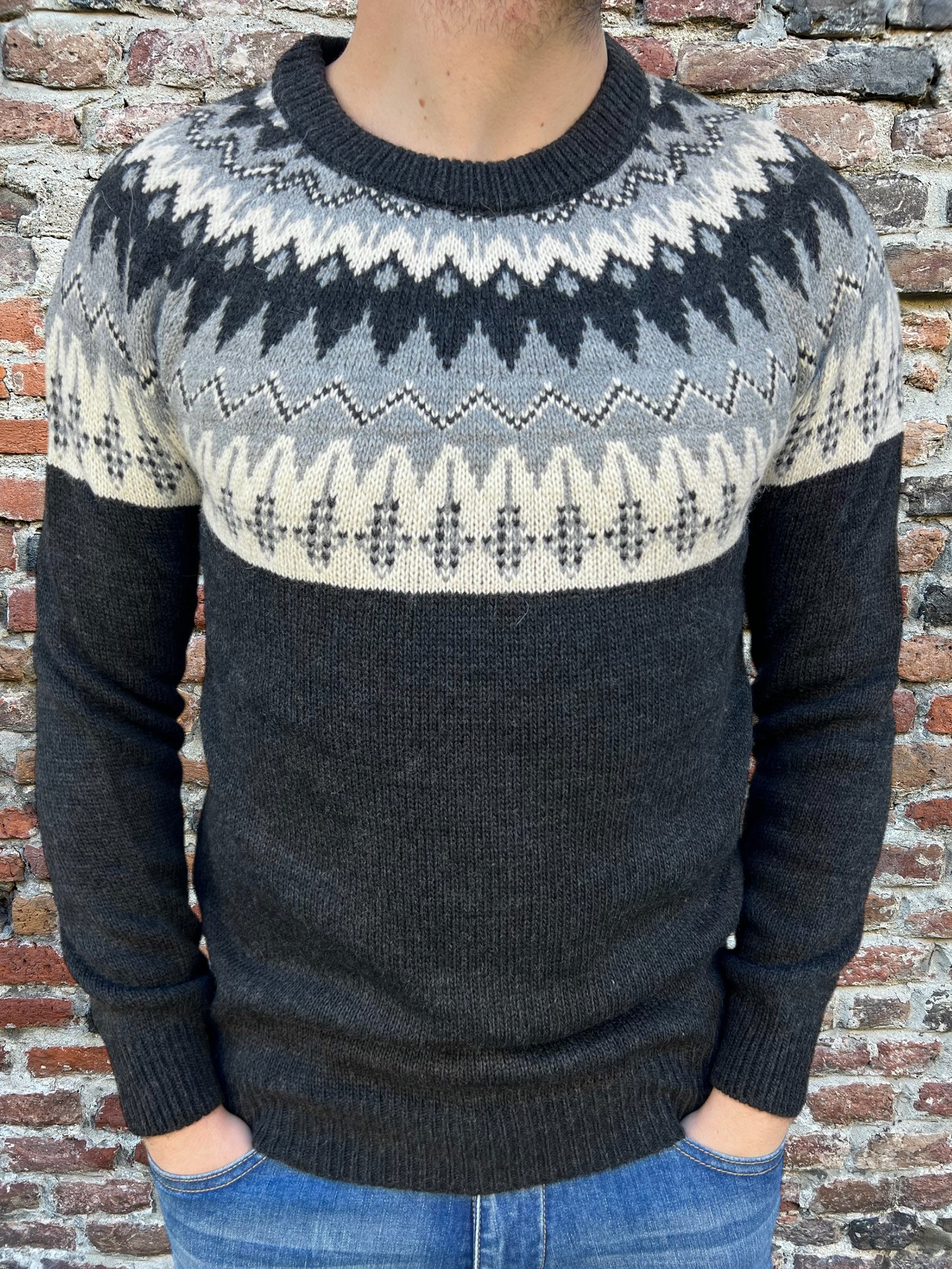 Maglione Block Eleven Jaquard Nero (8751171633492)