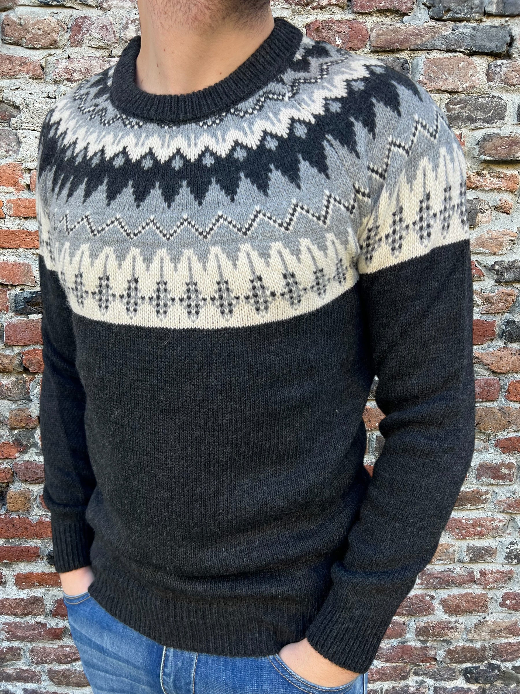 Maglione Block Eleven Jaquard Nero (8751171633492)