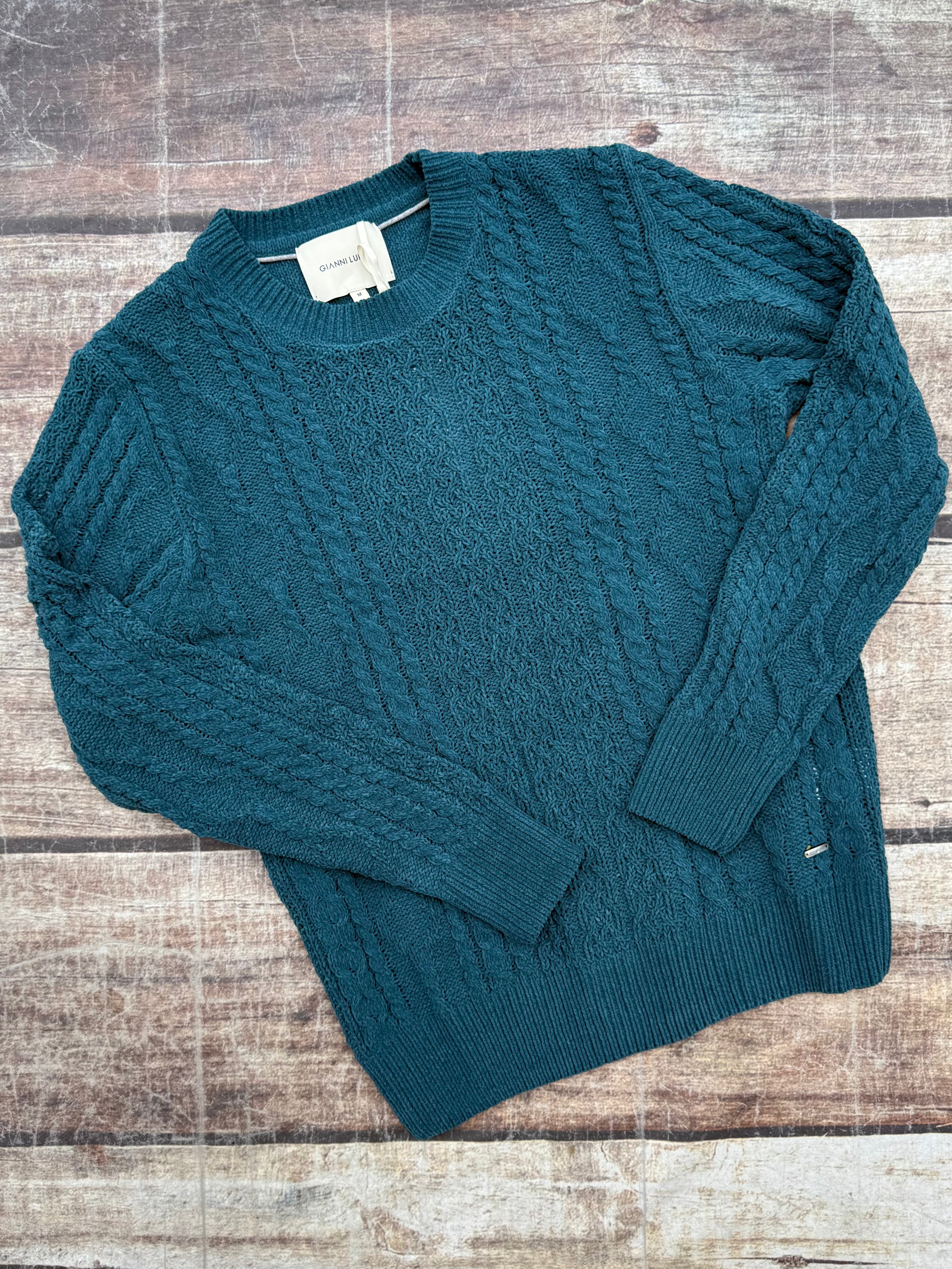 Maglione Gianni Lupo Trecce Ciniglia Pavone 522 (12269152928084)