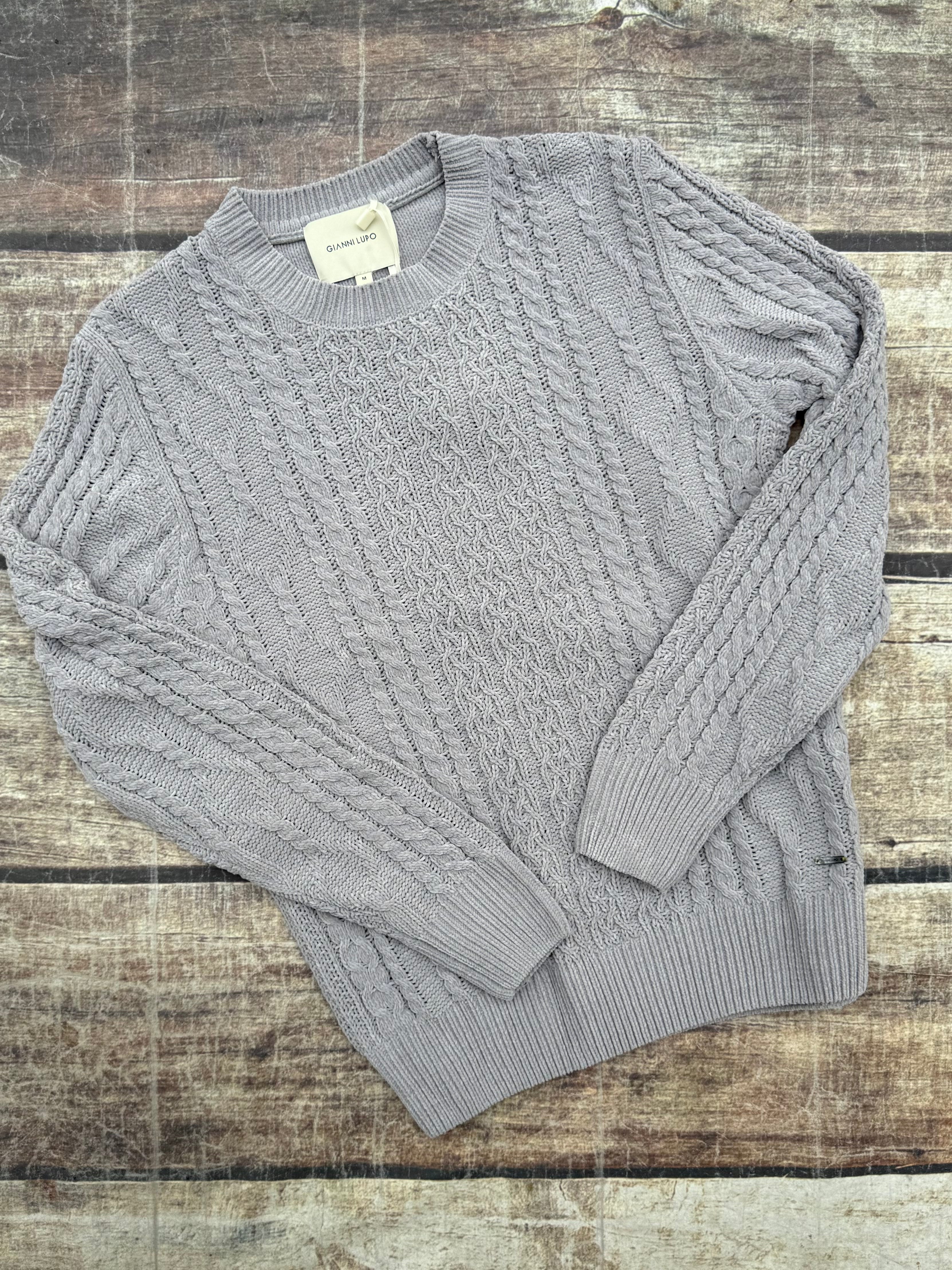 Maglione Gianni Lupo Trecce Ciniglia Grigio 522 (12269153157460)