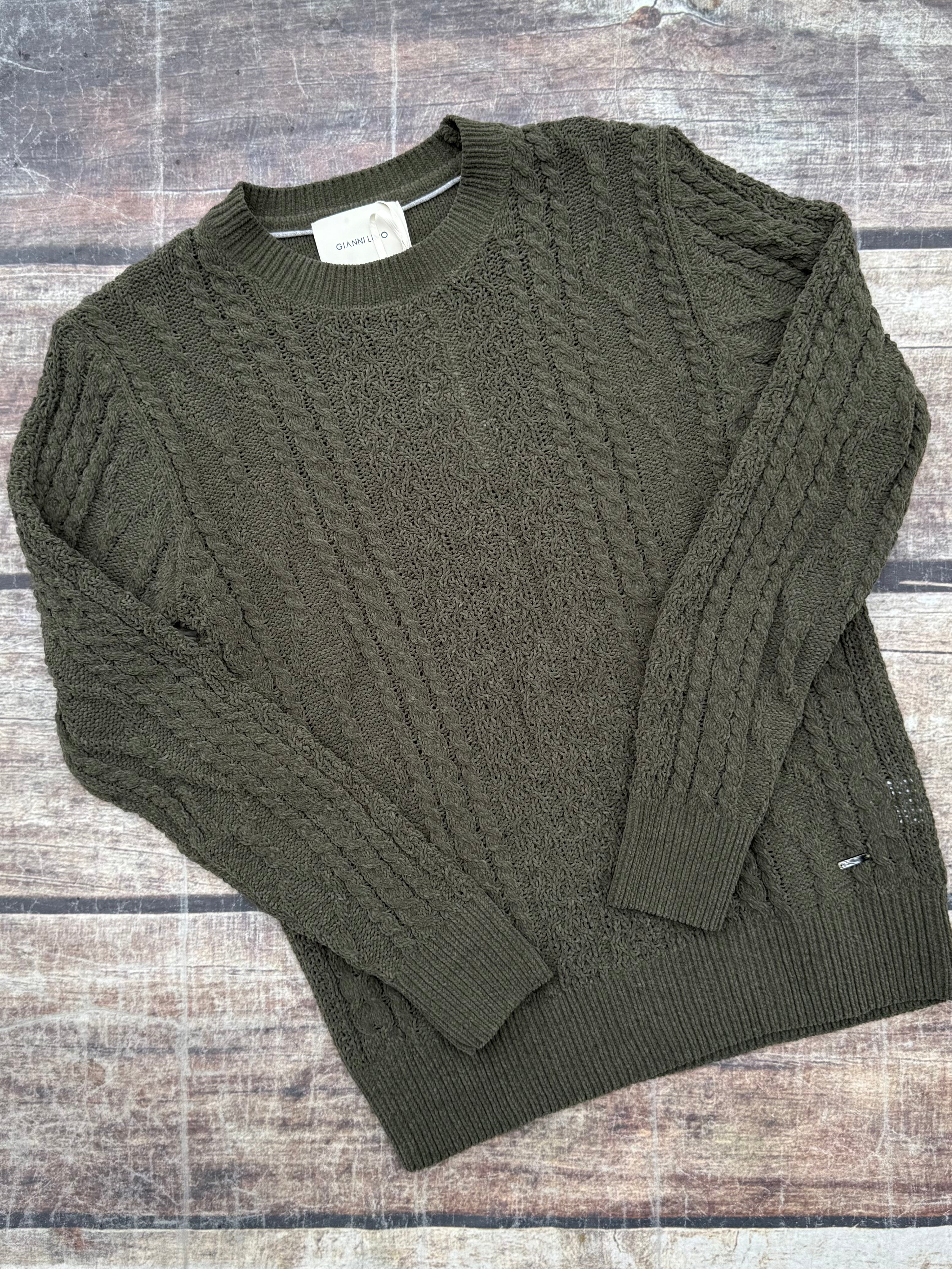 Maglione Gianni Lupo Trecce Ciniglia Militare 522 (12269283901780)