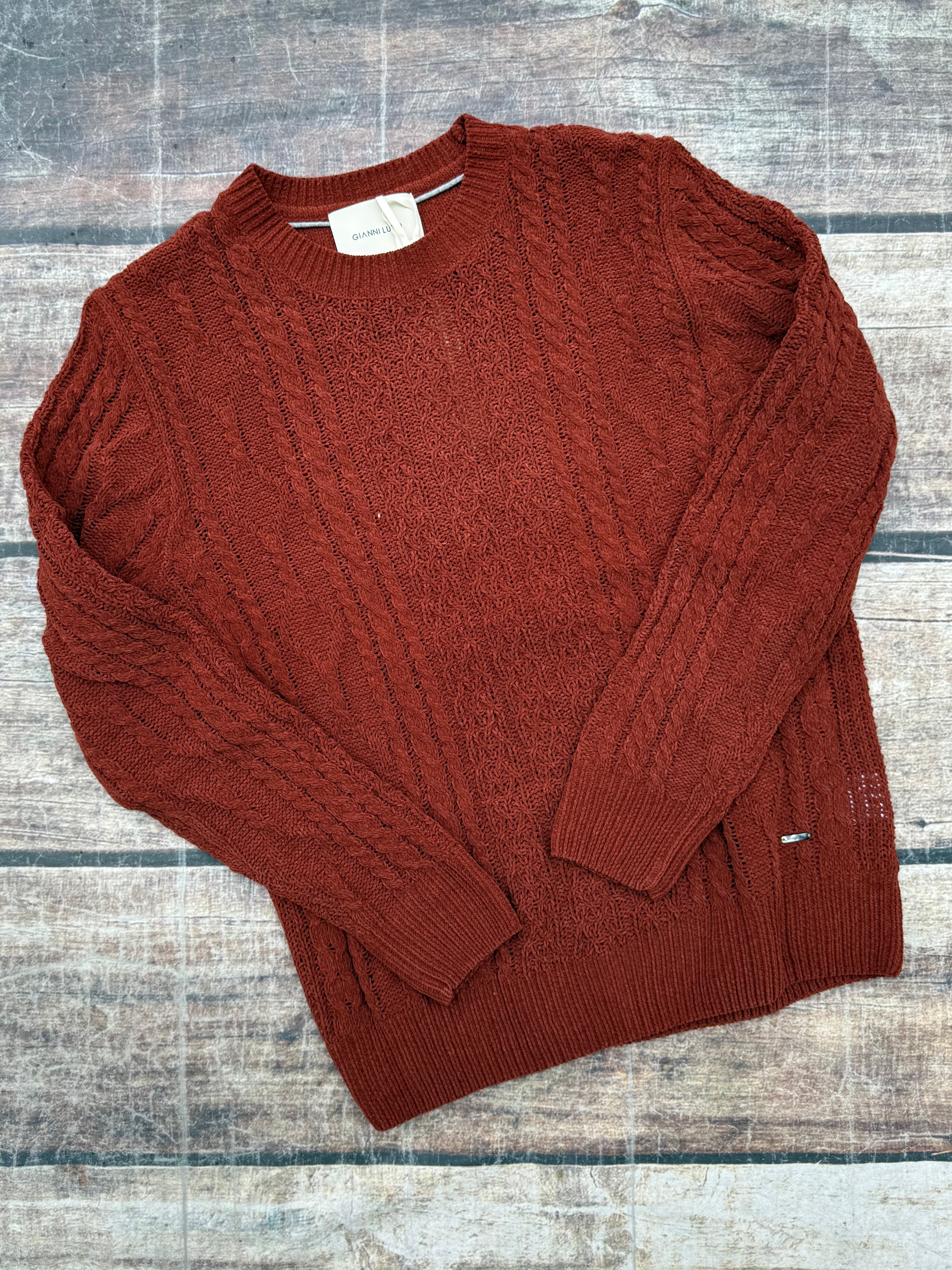 Maglione Gianni Lupo Trecce Ciniglia Coccio 522 (12269152731476)