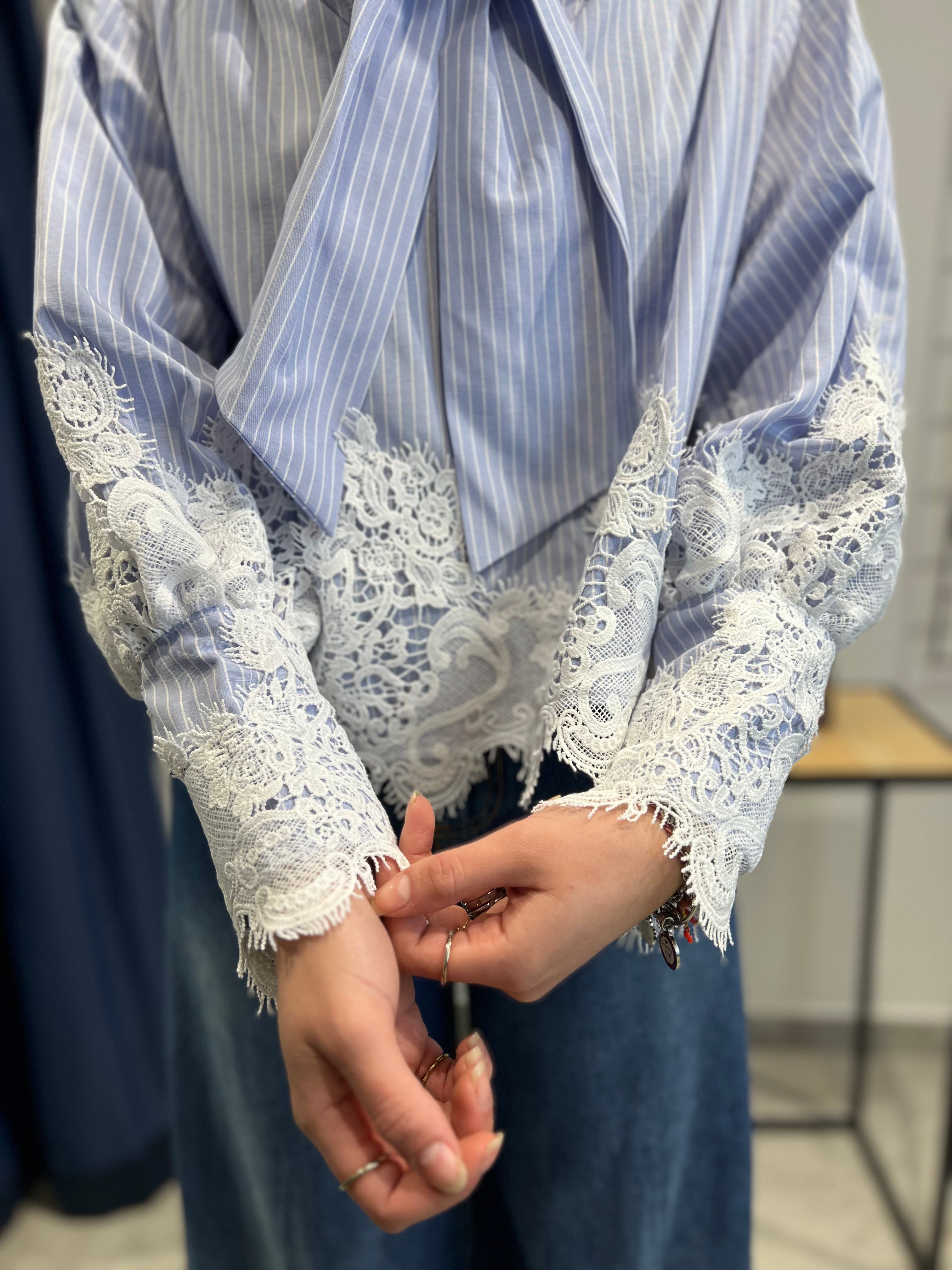 Camicia Kontatto Fiocco e Pizzo (11885087981908)